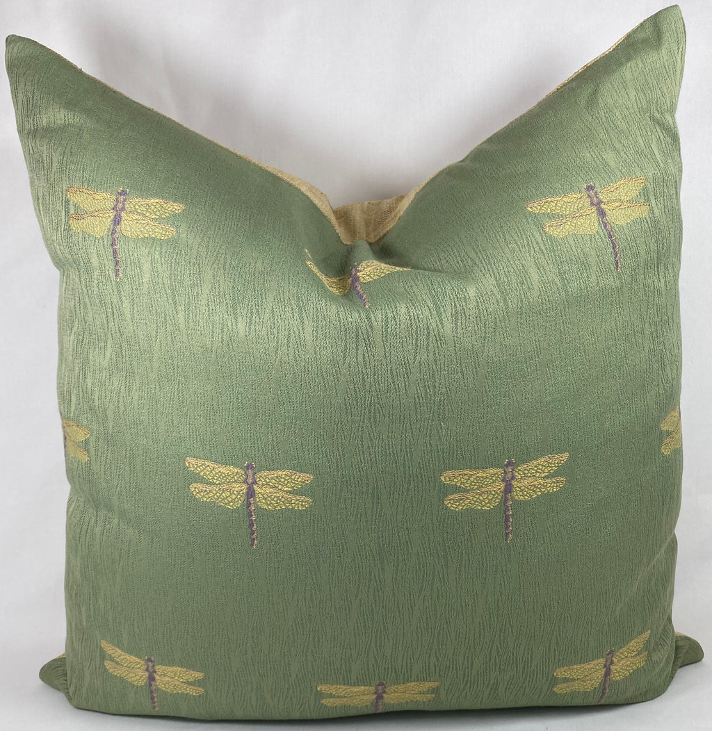 Luxury Pillow – 24" × 24" – Good Luck Dragonfly