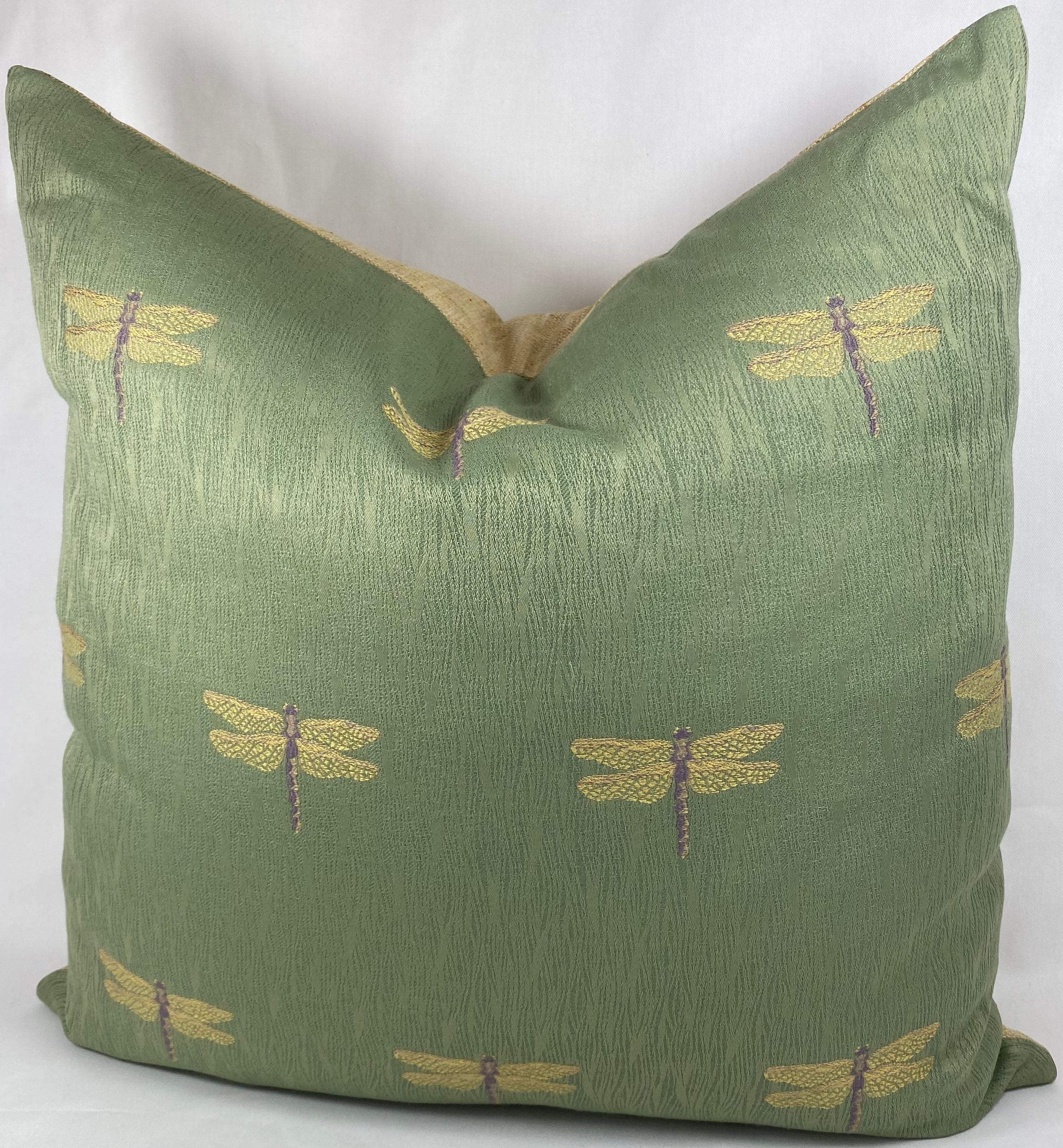 Luxury Pillow – 24" × 24" – Good Luck Dragonfly