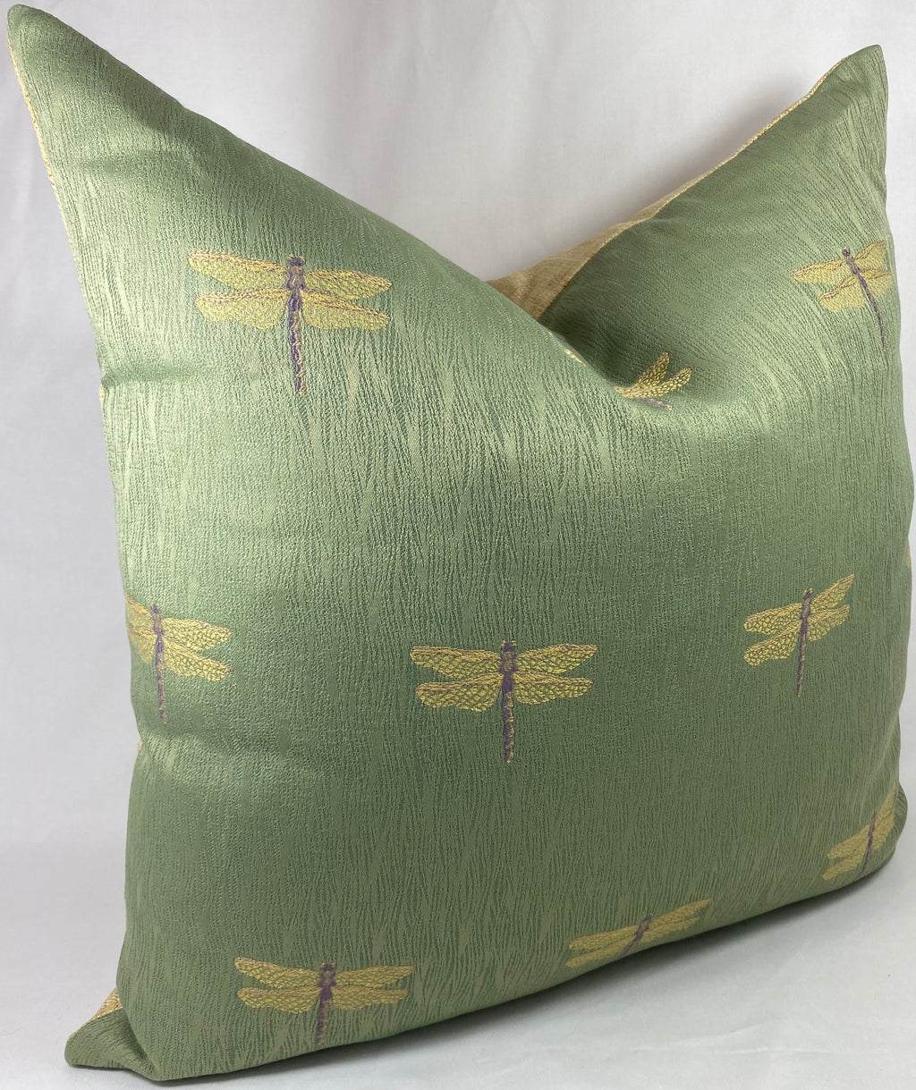 Luxury Pillow – 24" × 24" – Good Luck Dragonfly