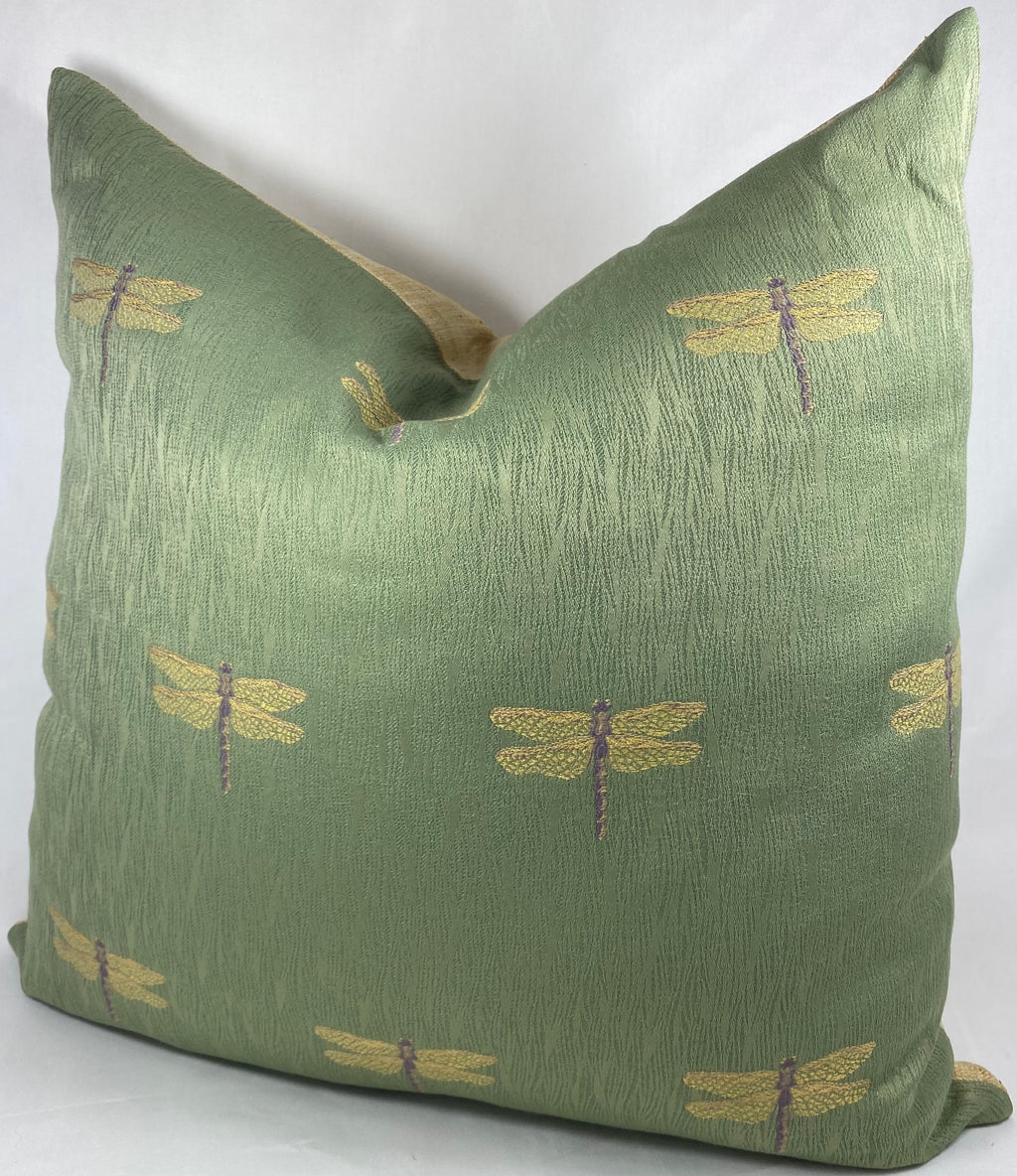 Luxury Pillow – 24" × 24" – Good Luck Dragonfly