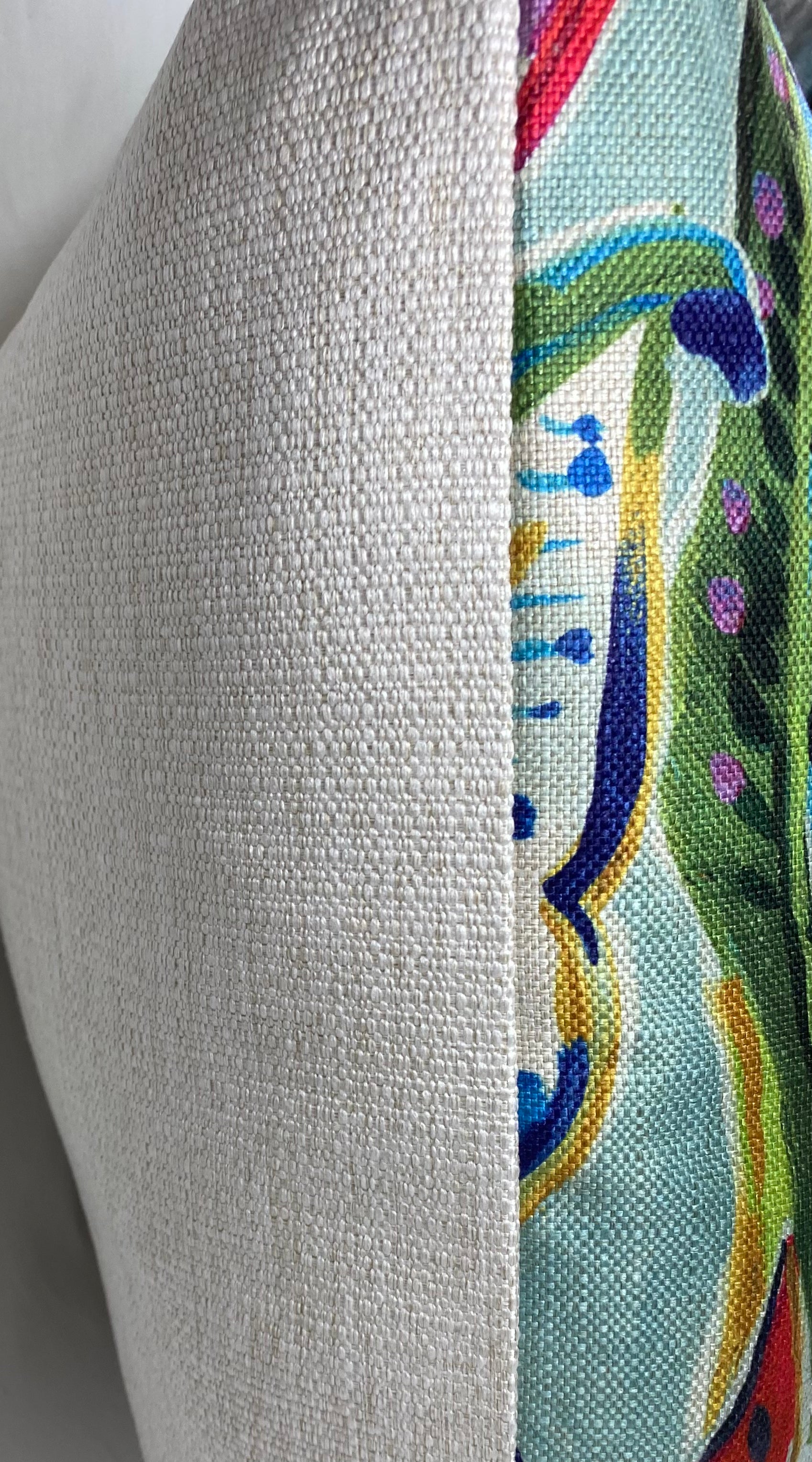 Luxury Pillow – 24" × 24" – Enrique | Colorful Botanical – Kim Melrose ...