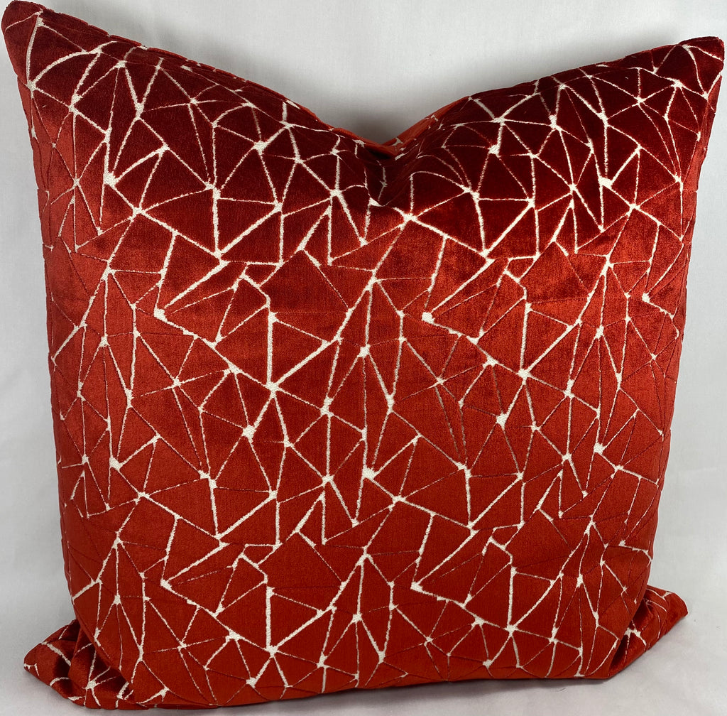 Luxury Pillow – 24" × 24" – Finale Garnet