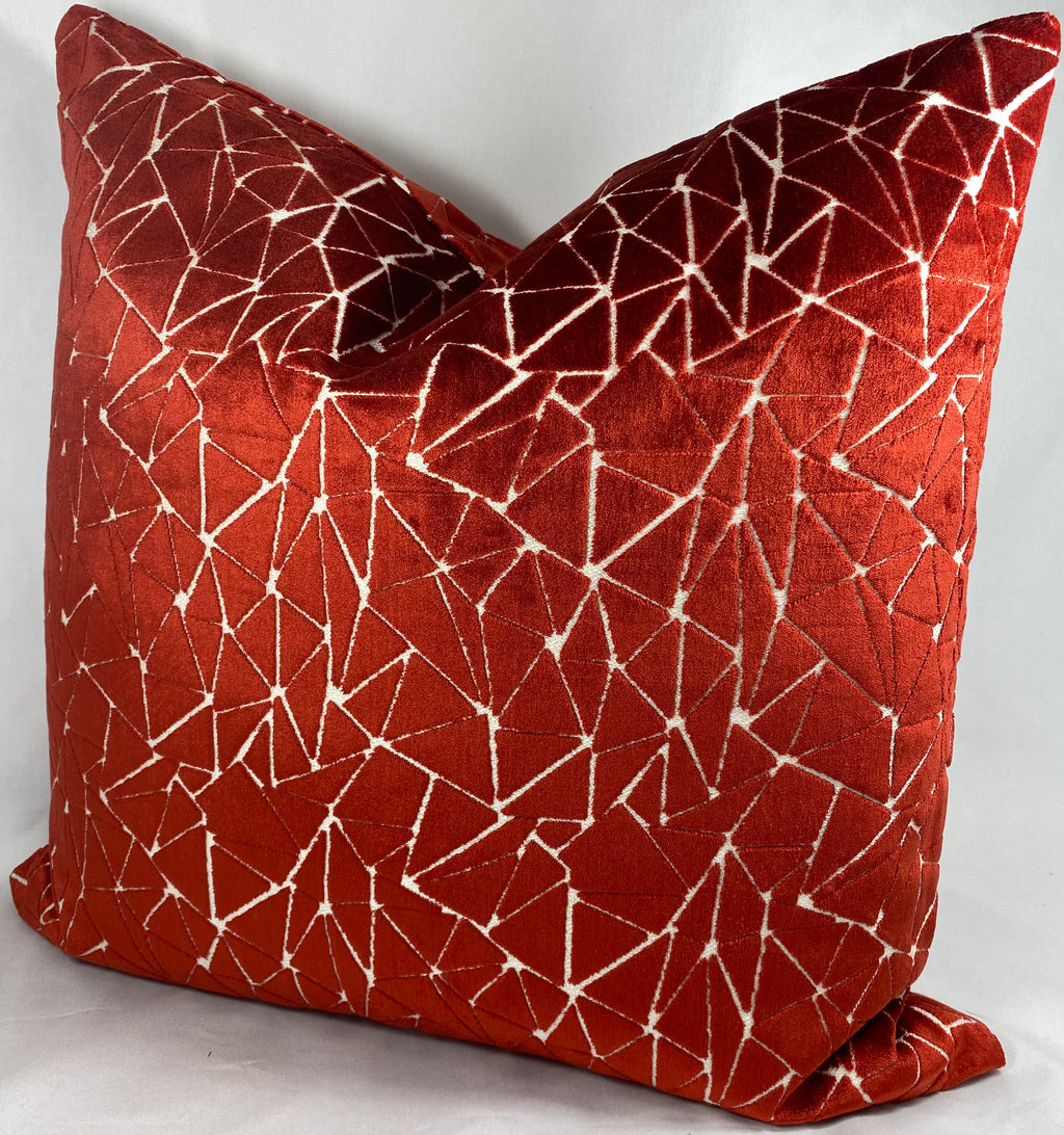Luxury Pillow – 24" × 24" – Finale Garnet