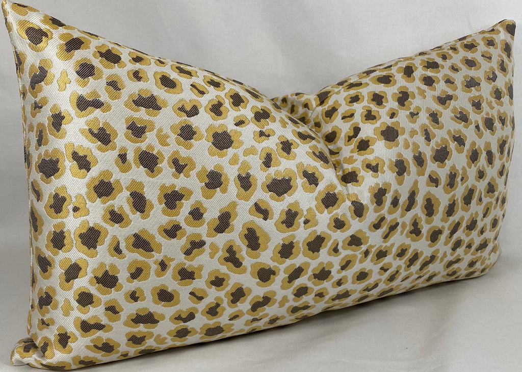 Luxury Lumbar Pillow – 24" × 14" – Angola Yellow