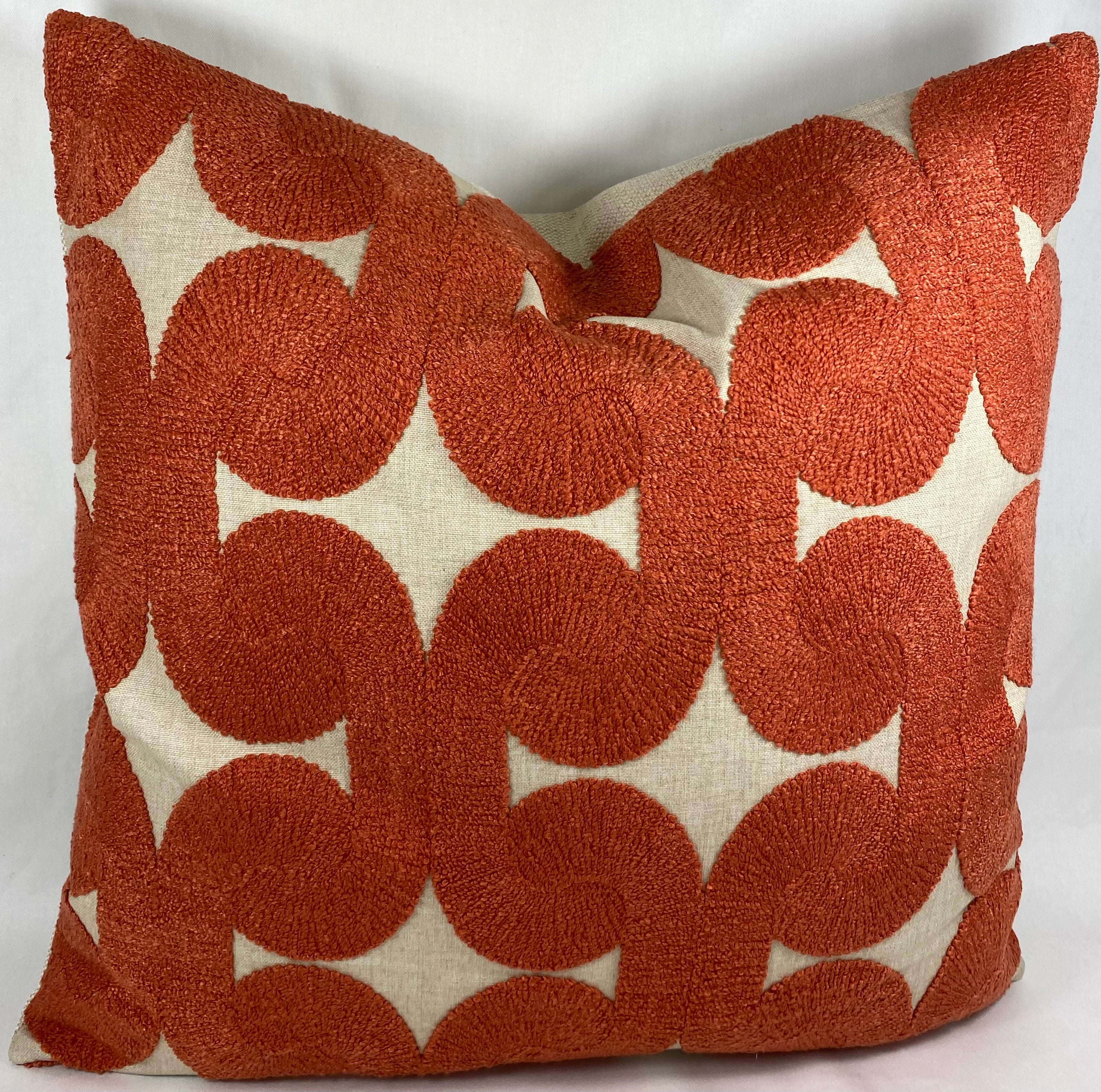 Luxury Pillow – 24" × 24" – Posh Den Orange