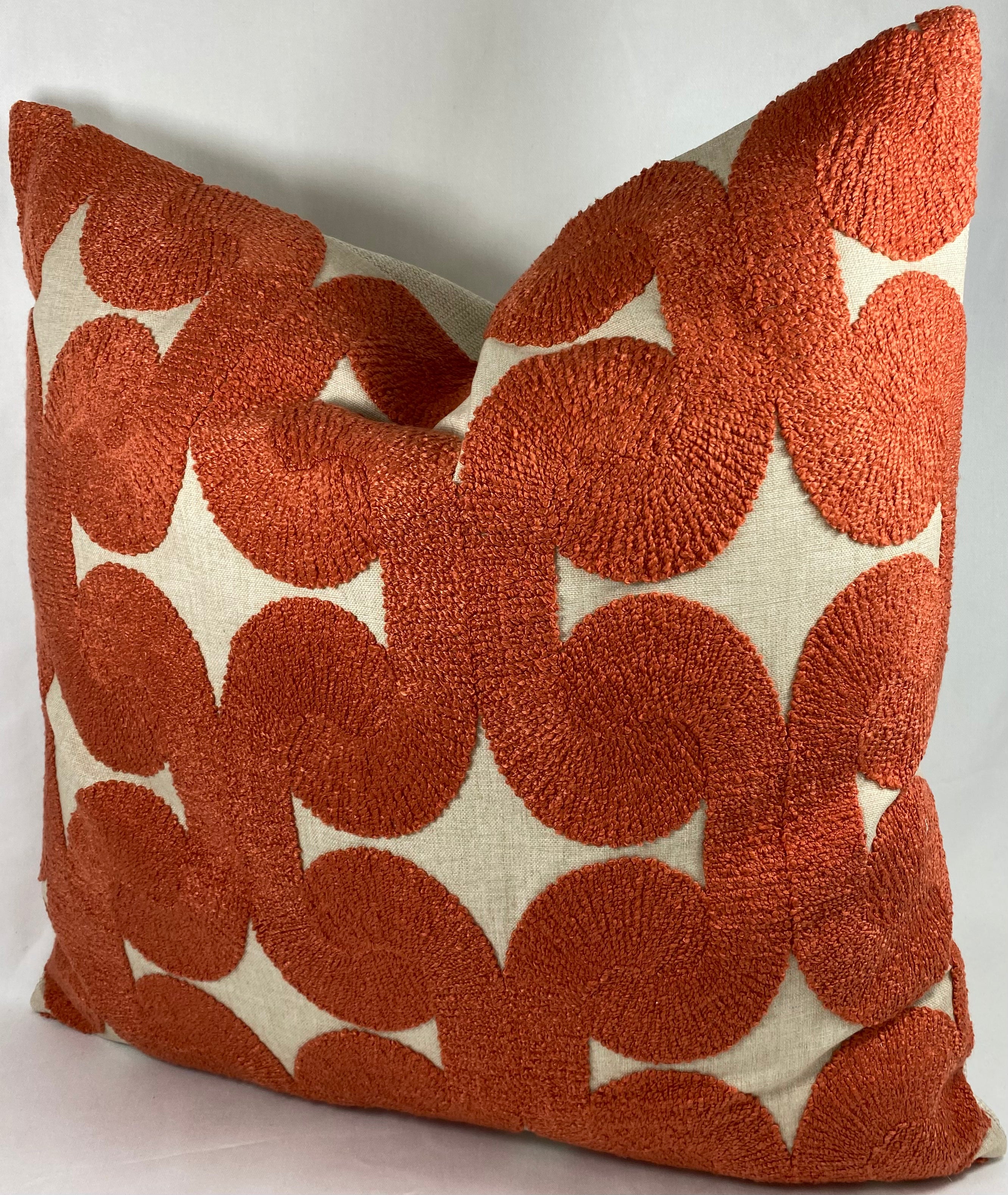 Luxury Pillow – 24" × 24" – Posh Den Orange