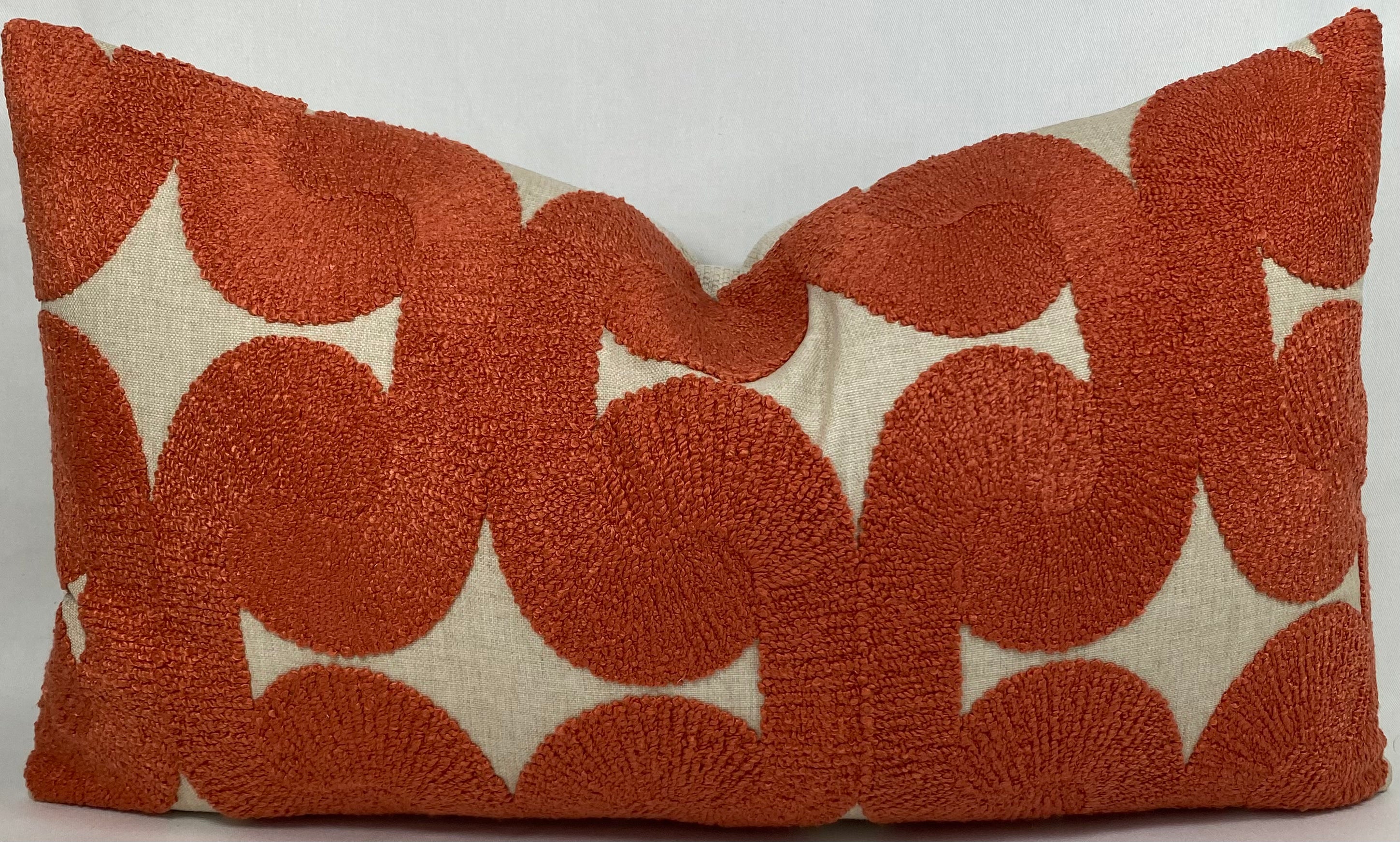 Luxury Lumbar Pillow – 24" × 14" – Posh Den Orange