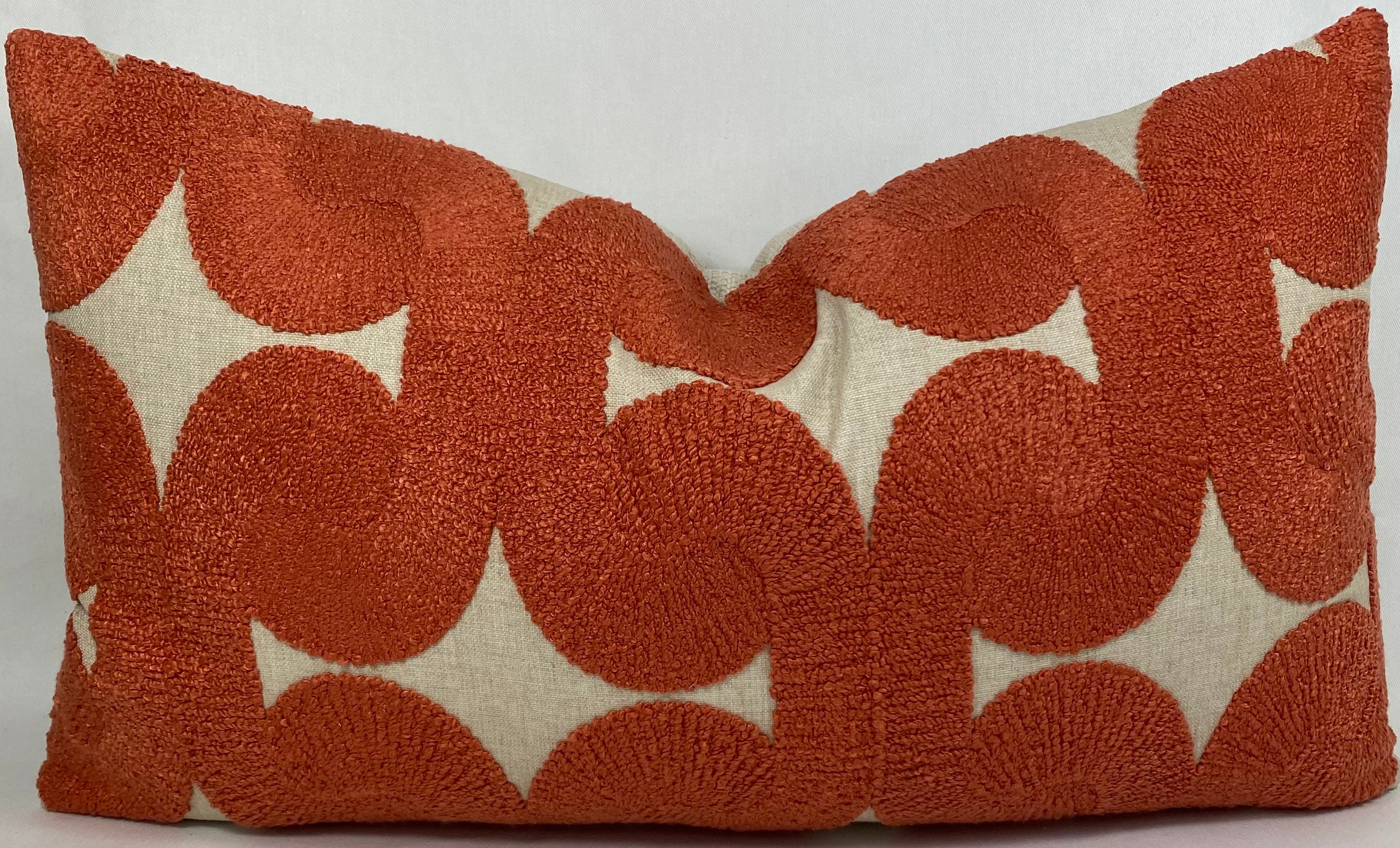 Luxury Lumbar Pillow – 24" × 14" – Posh Den Orange