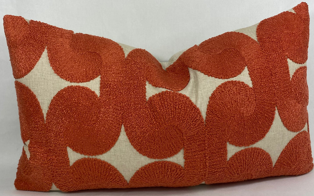 Luxury Lumbar Pillow – 24" × 14" – Posh Den Orange