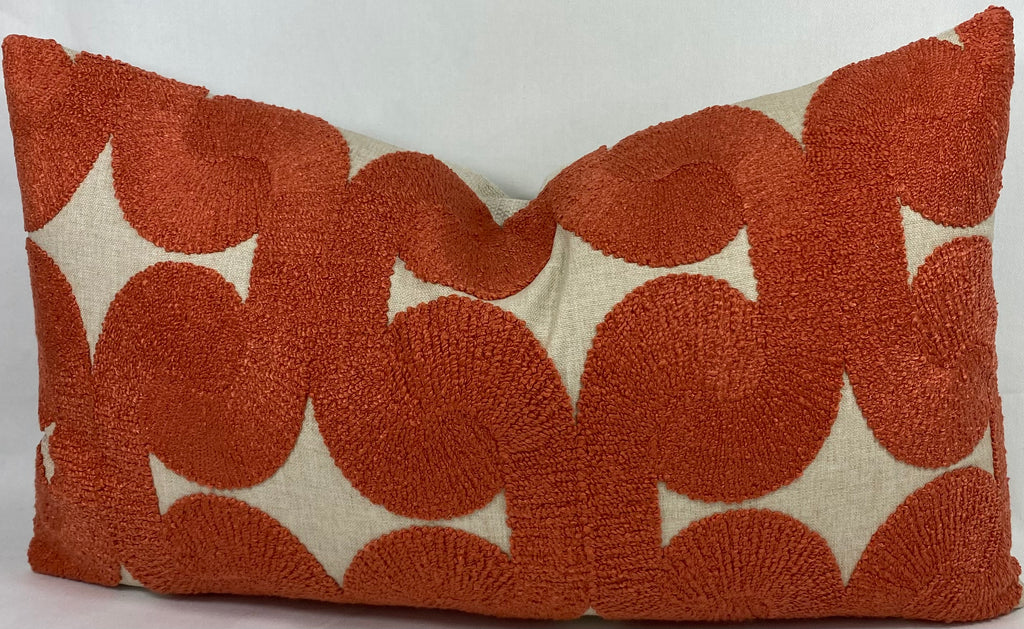 Luxury Lumbar Pillow – 24" × 14" – Posh Den Orange