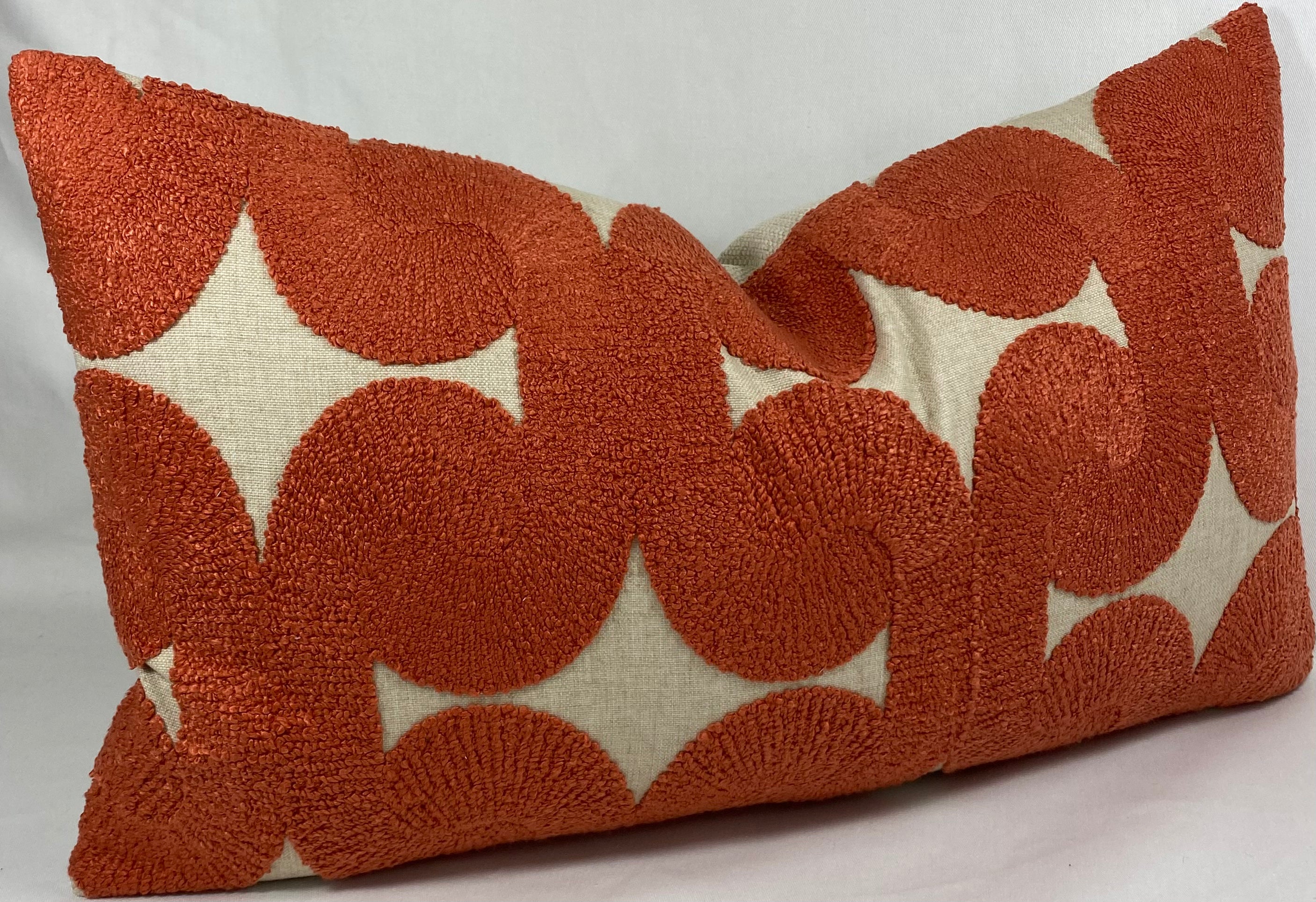 Luxury Lumbar Pillow – 24" × 14" – Posh Den Orange