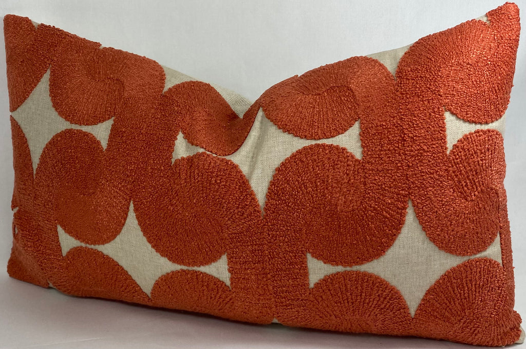 Luxury Lumbar Pillow – 24" × 14" – Posh Den Orange