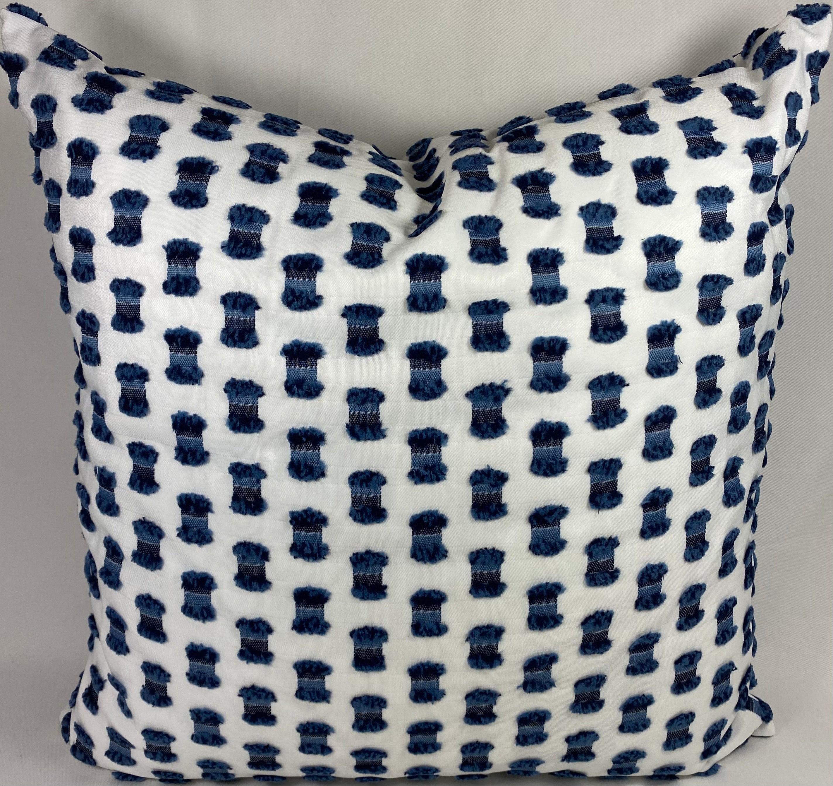 Luxury Outdoor Pillow – 22" × 22" – Fifi Indigo