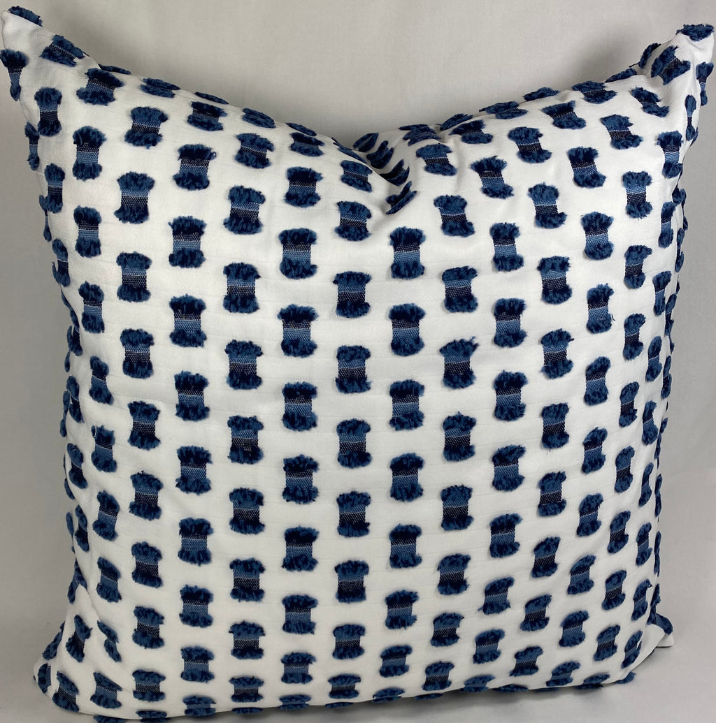 Luxury Outdoor Pillow – 22" × 22" – Fifi Indigo
