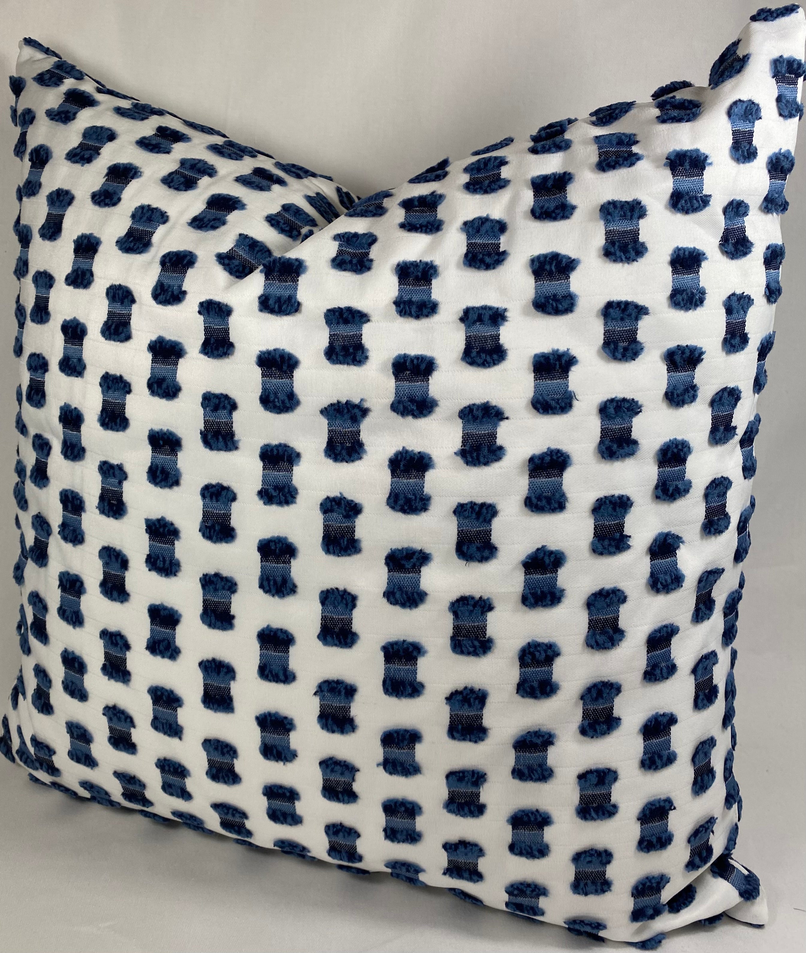 Luxury Outdoor Pillow – 22" × 22" – Fifi Indigo