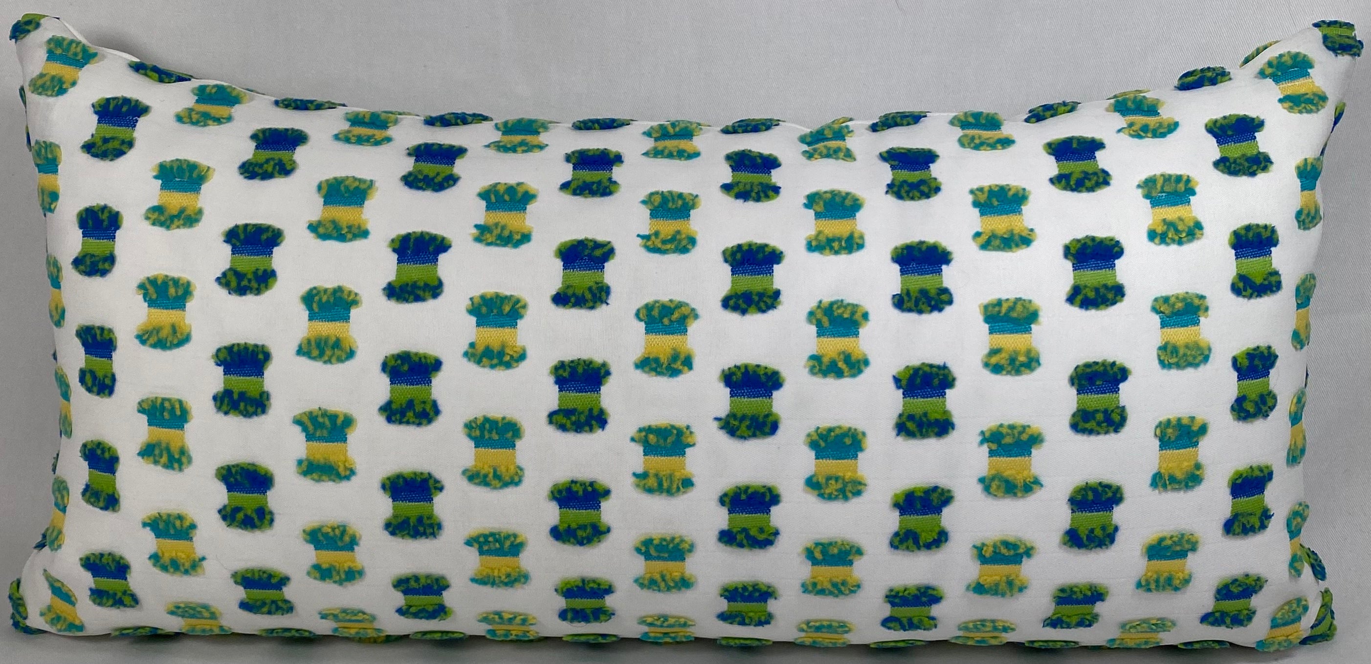 Luxury Outdoor Lumbar Pillow – 22" × 12" – Fifi Green