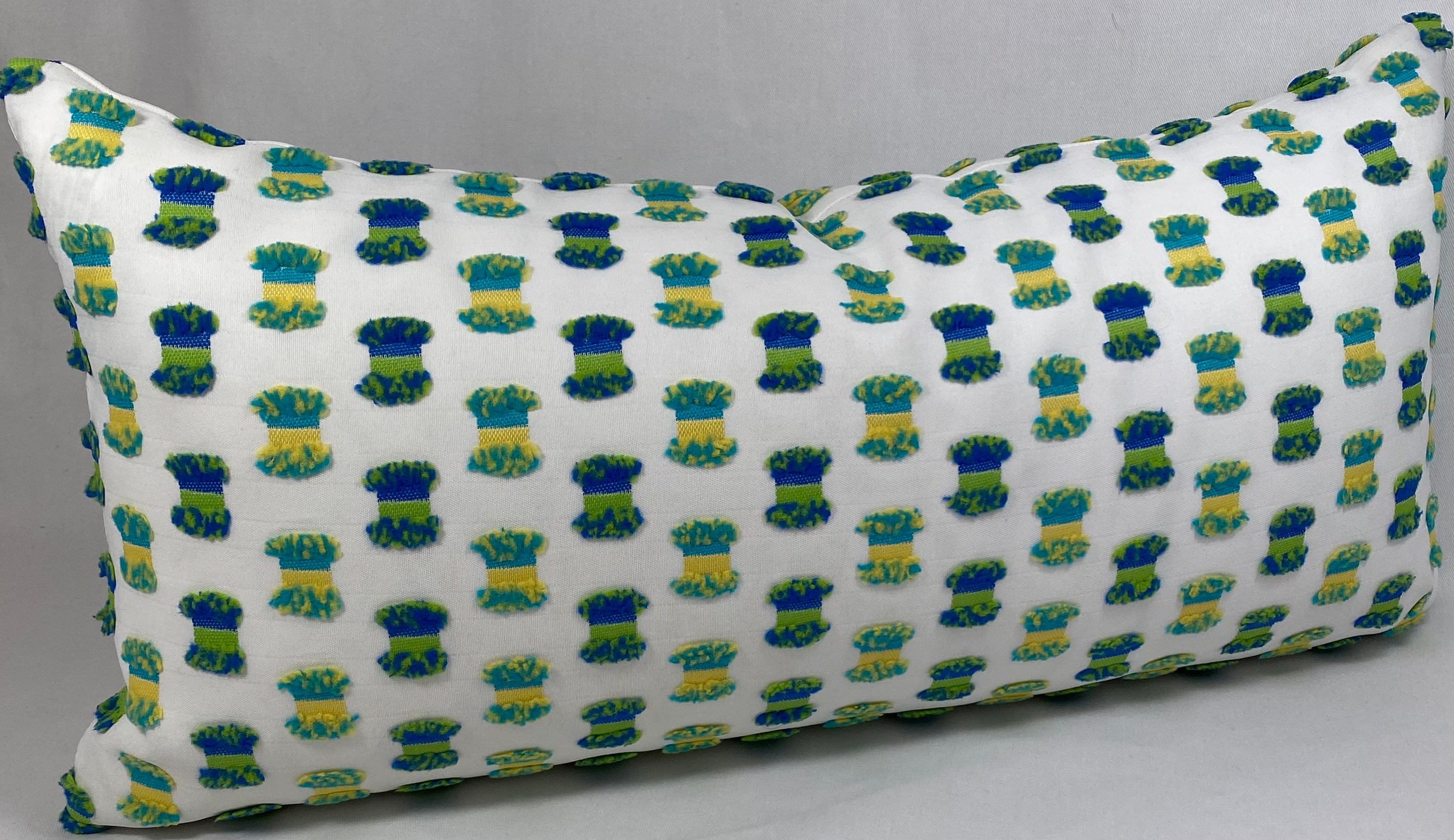 Luxury Outdoor Lumbar Pillow – 22" × 12" – Fifi Green