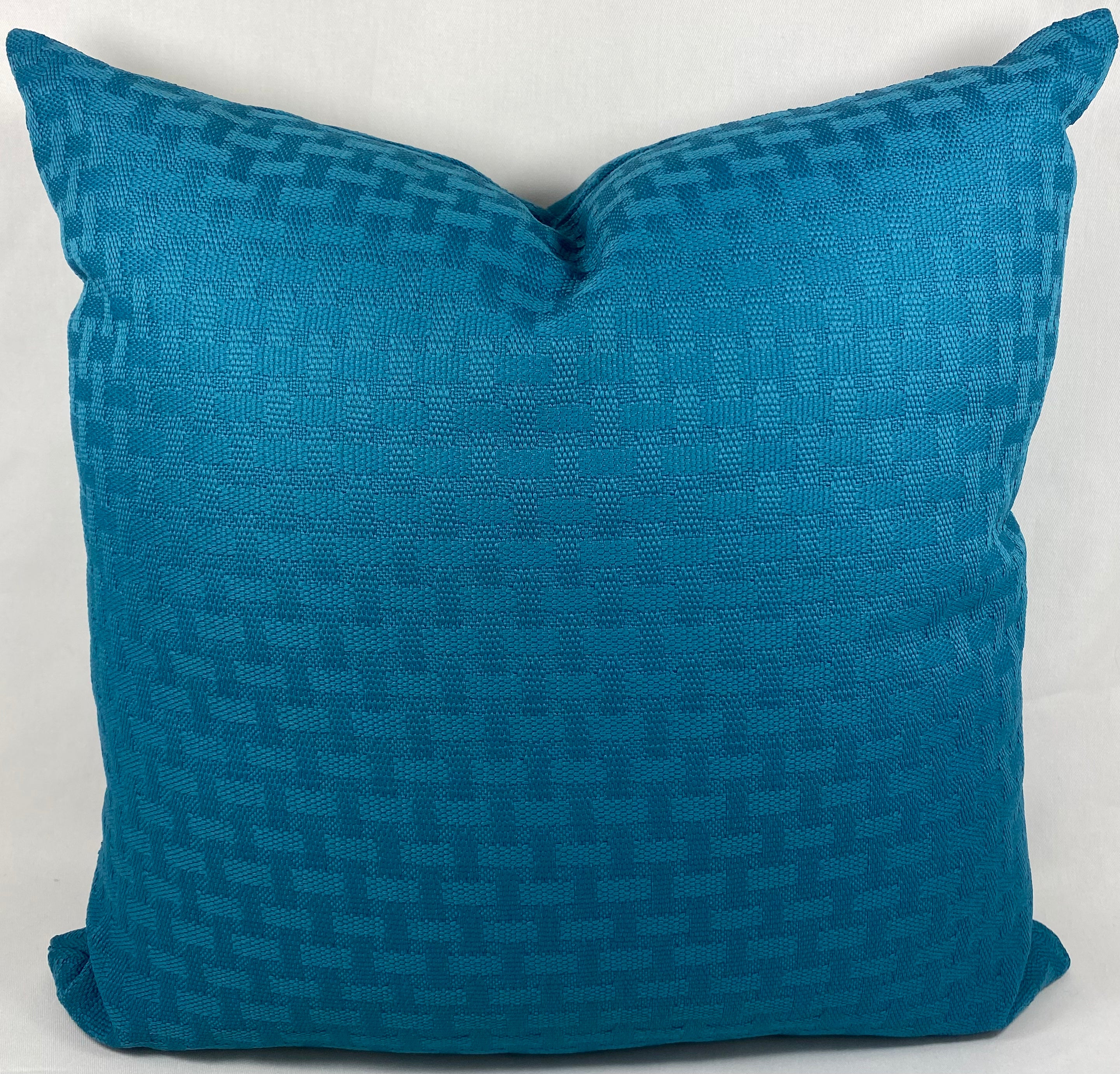 Luxury Pillow – 22" × 22" – Carmel Weave Turquoise