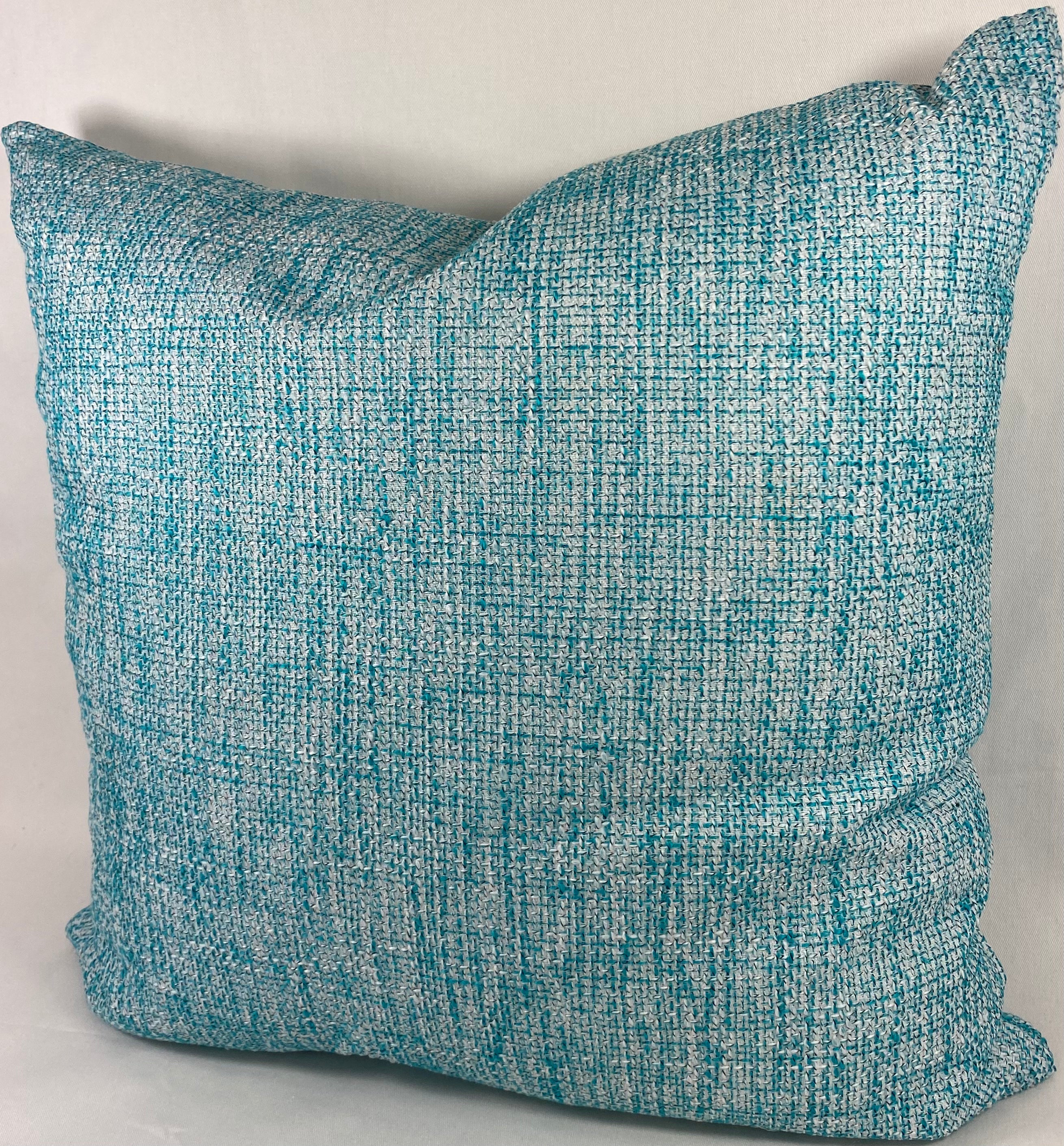 Luxury Pillow – 22" × 22" – Double Trouble Turquoise