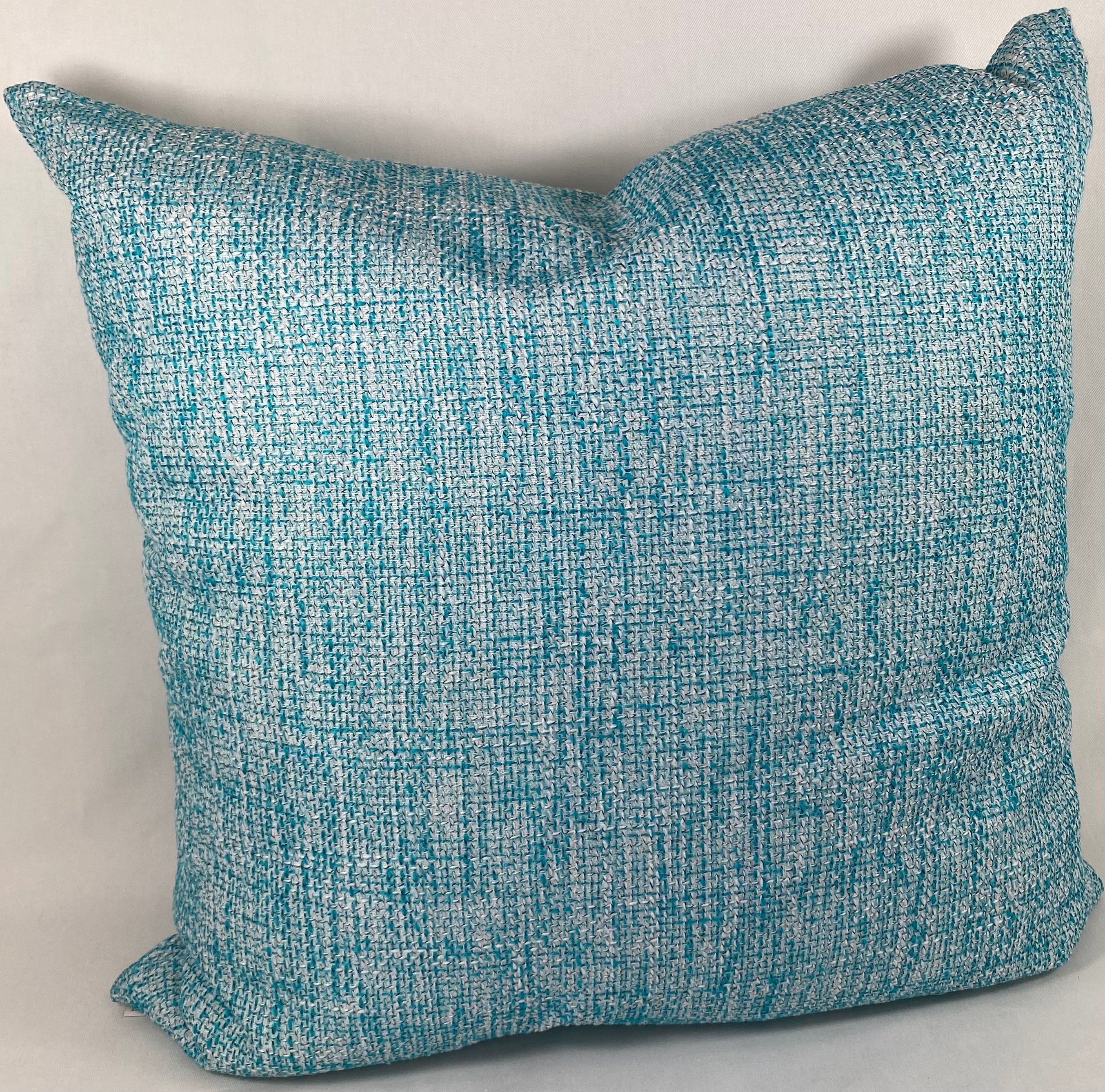 Luxury Pillow – 22" × 22" – Double Trouble Turquoise