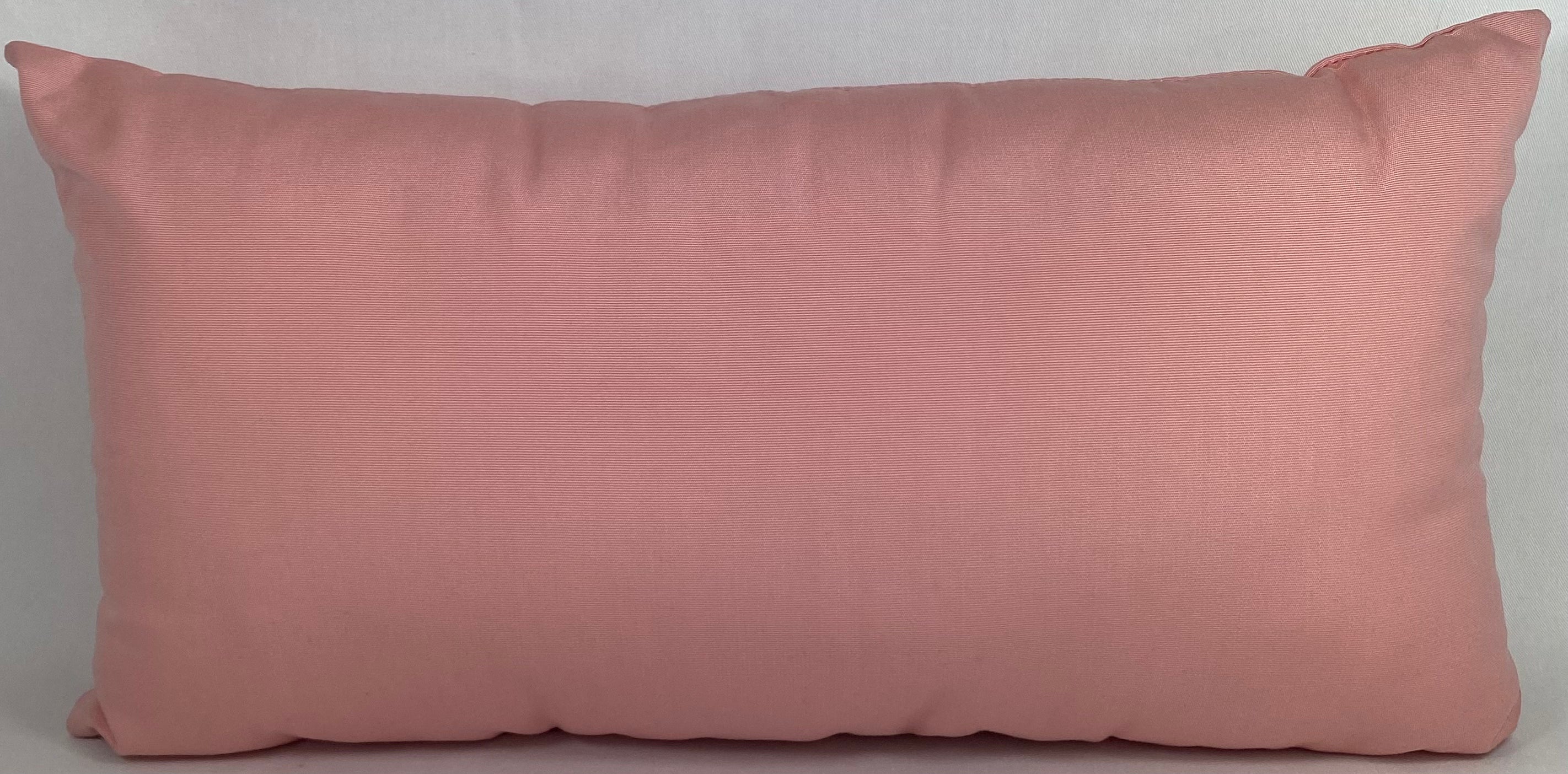 Luxury Outdoor Lumbar Pillow – 22" × 12" – Flamingo