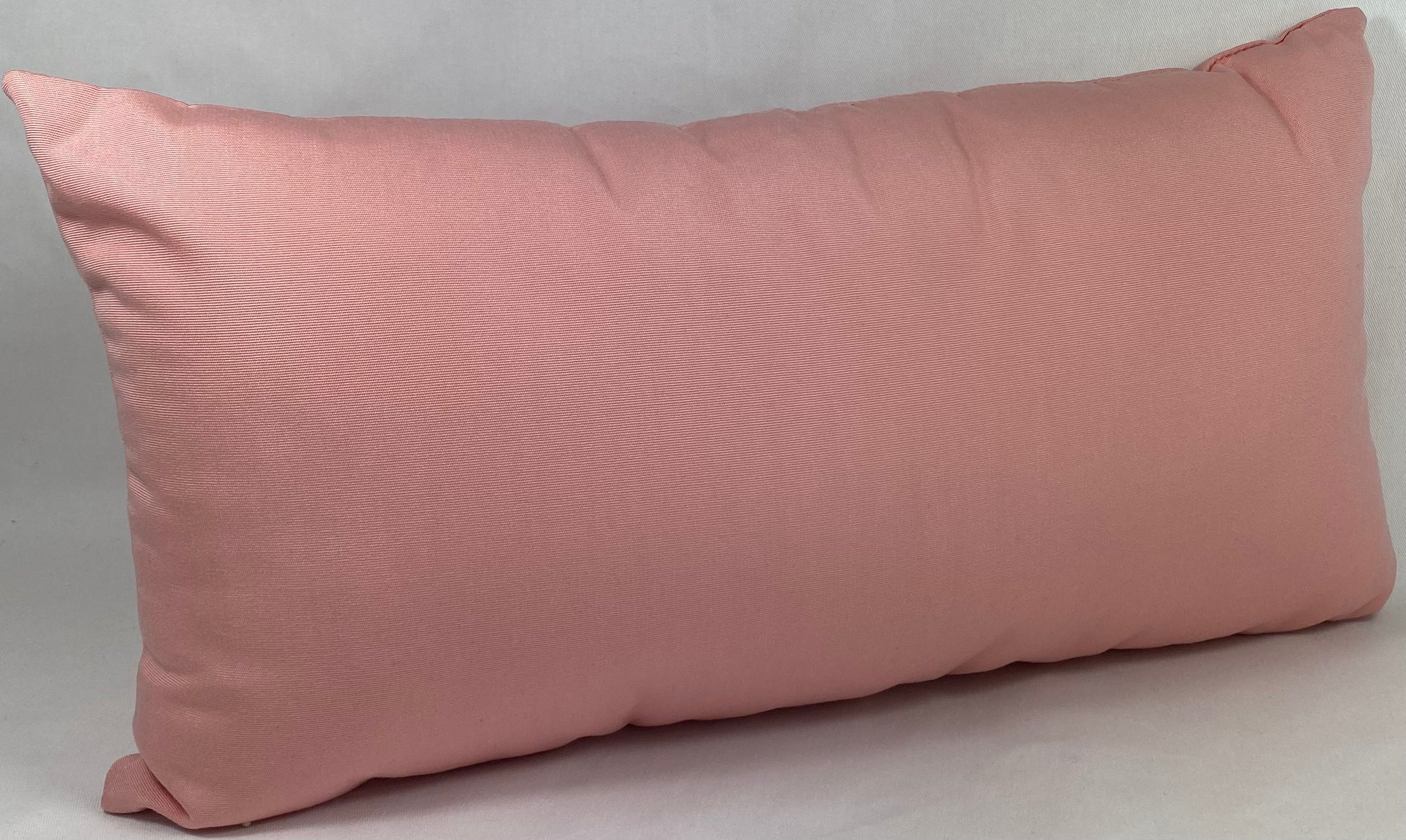 Luxury Outdoor Lumbar Pillow – 22" × 12" – Flamingo