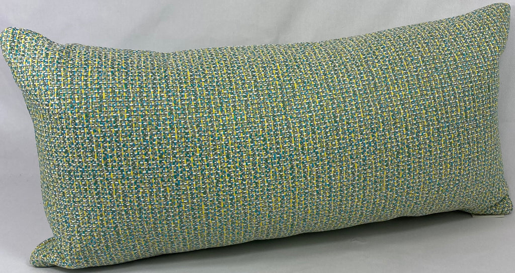 Luxury Outdoor Lumbar Pillow – 22" × 12" – Melan Caribe