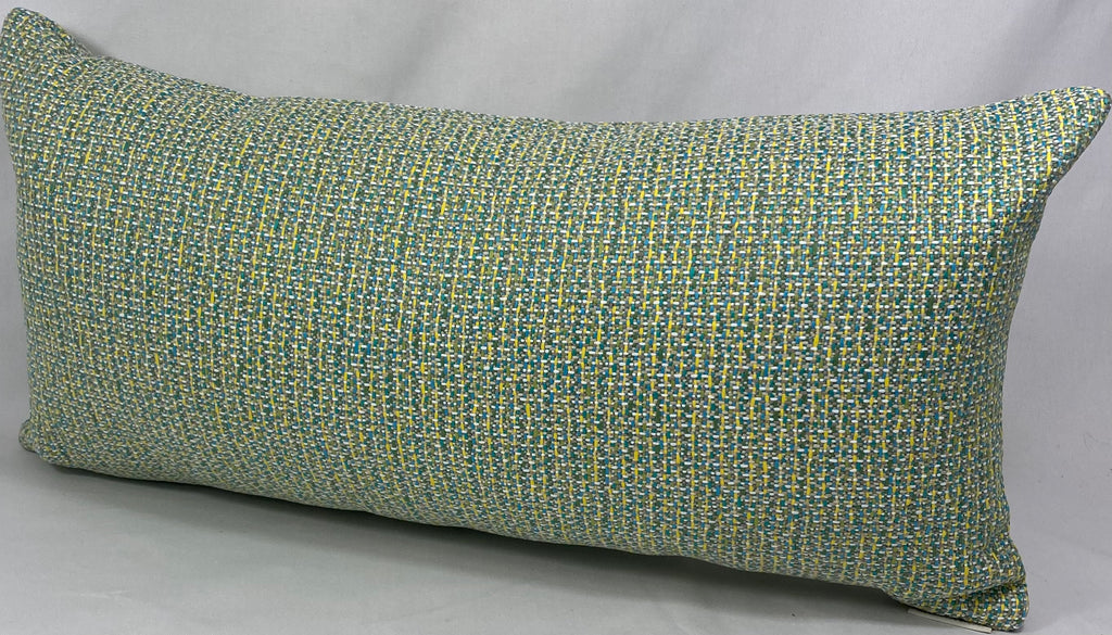 Luxury Outdoor Lumbar Pillow – 22" × 12" – Melan Caribe