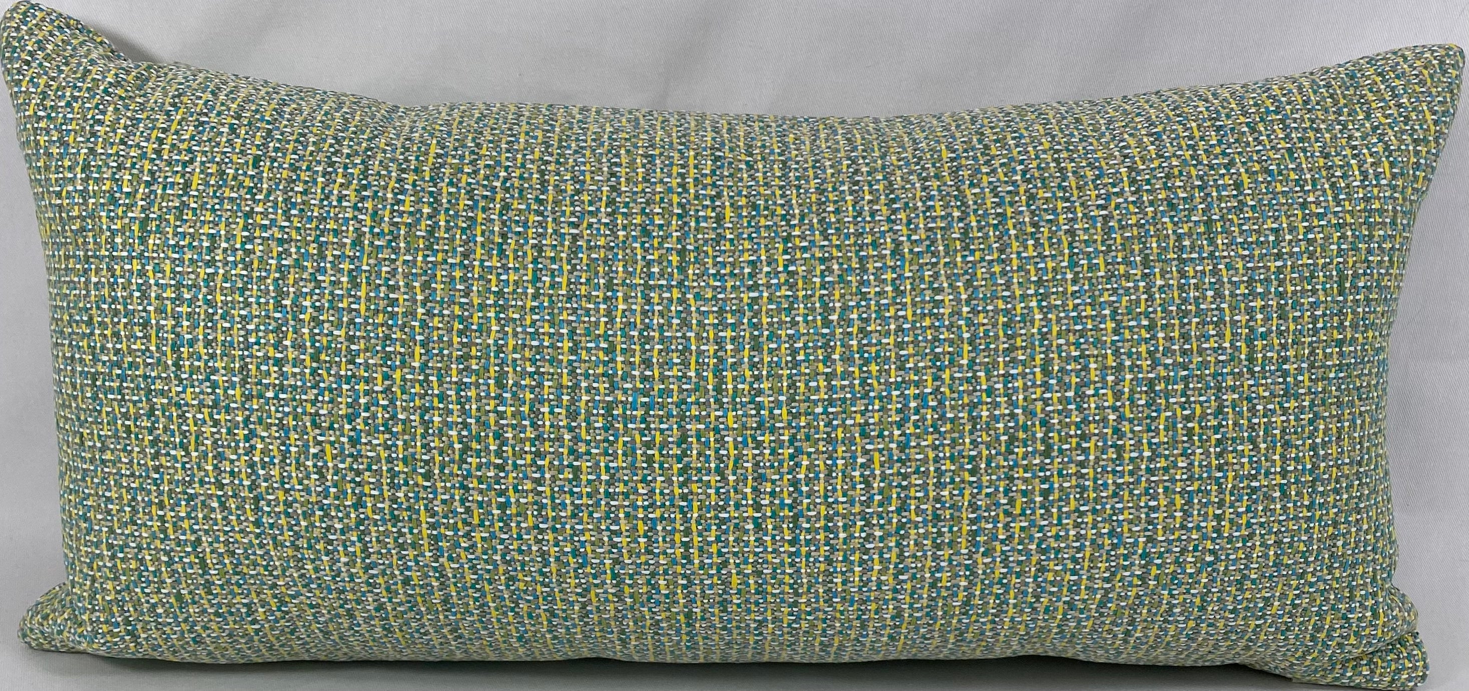 Luxury Outdoor Lumbar Pillow – 22" × 12" – Melan Caribe
