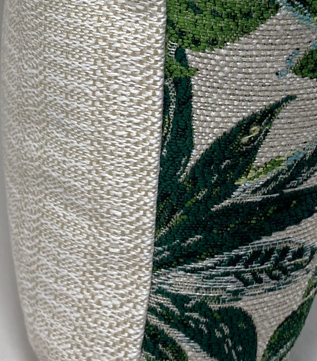 Luxury Outdoor Lumbar Pillow – 22" × 12" – Rain Forest Green