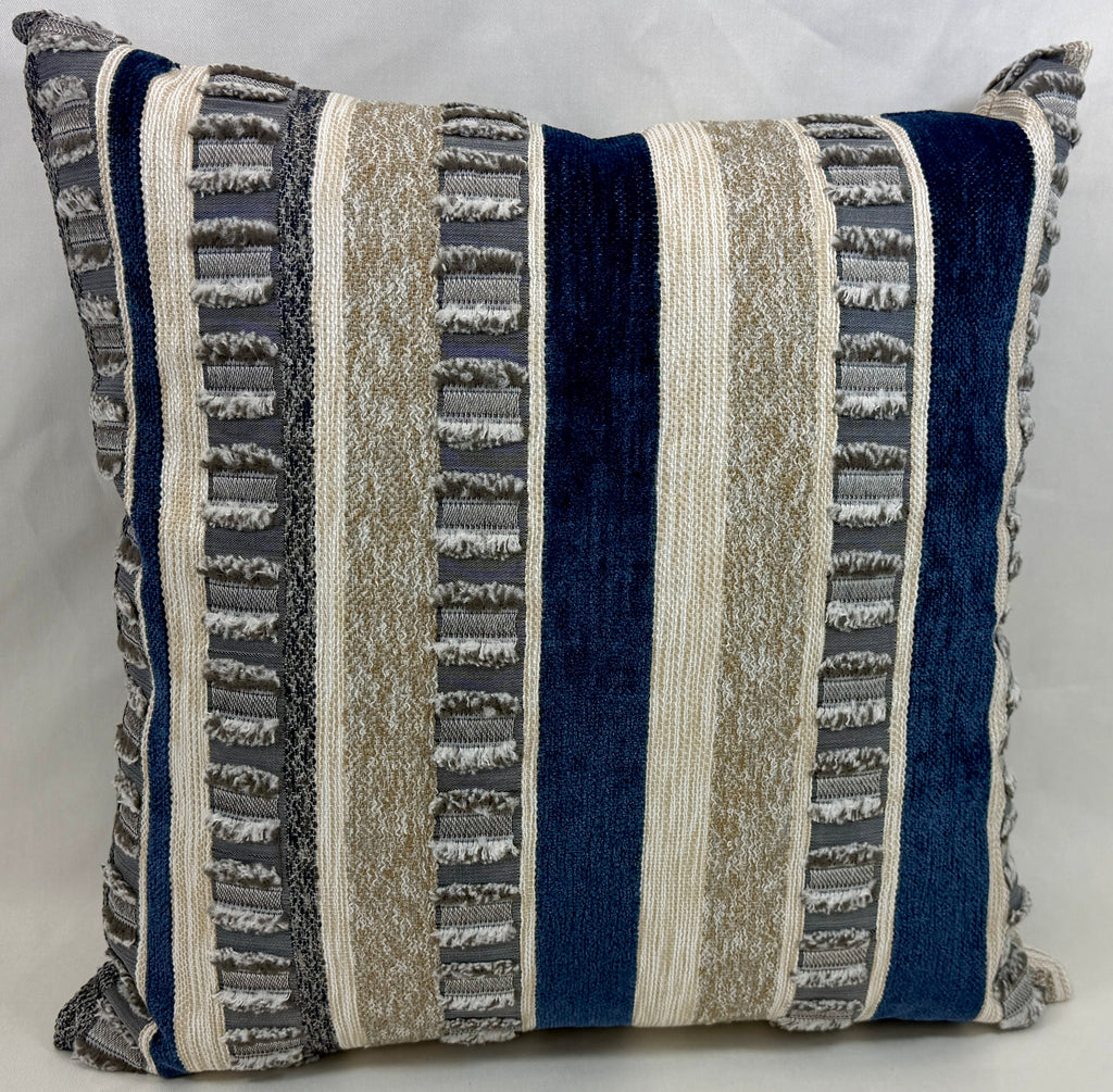 Luxury Outdoor Pillow – 22" × 22" – Teton Indigo