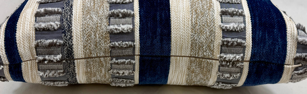 Luxury Outdoor Lumbar Pillow - 22" x 12" - Teton Indigo