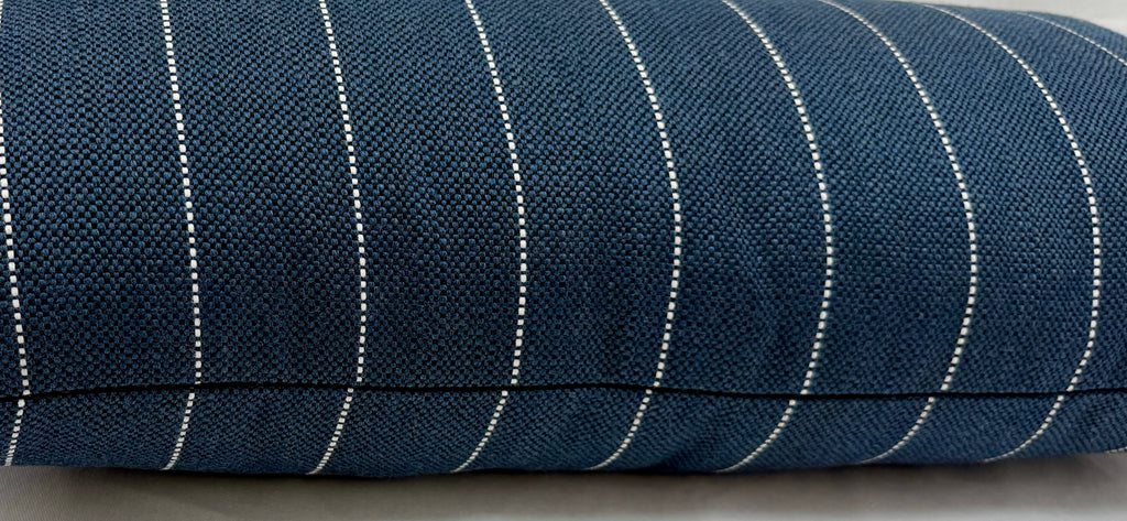 Luxury Outdoor Lumbar Pillow – 12" × 22" – Malibu Indigo