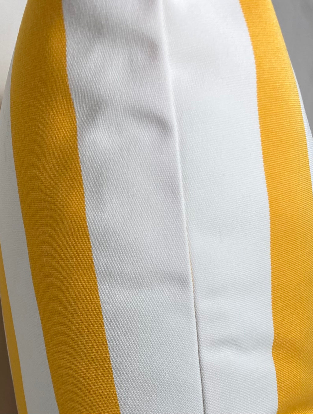 Luxury Outdoor Pillow – 22" × 22" – Cafe Stripe Yellow