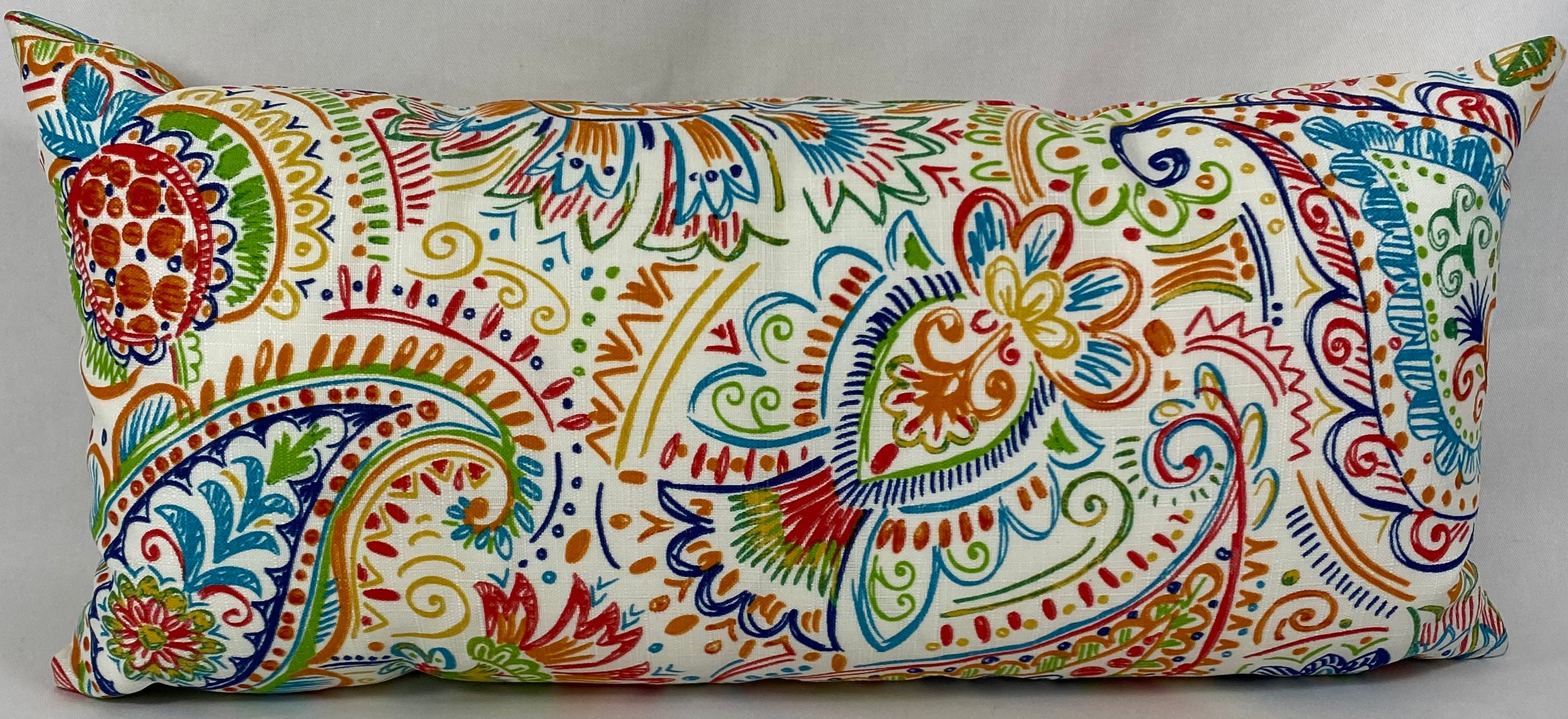 Luxury Outdoor Lumbar Pillow – 22" × 12" – Gilford Festive