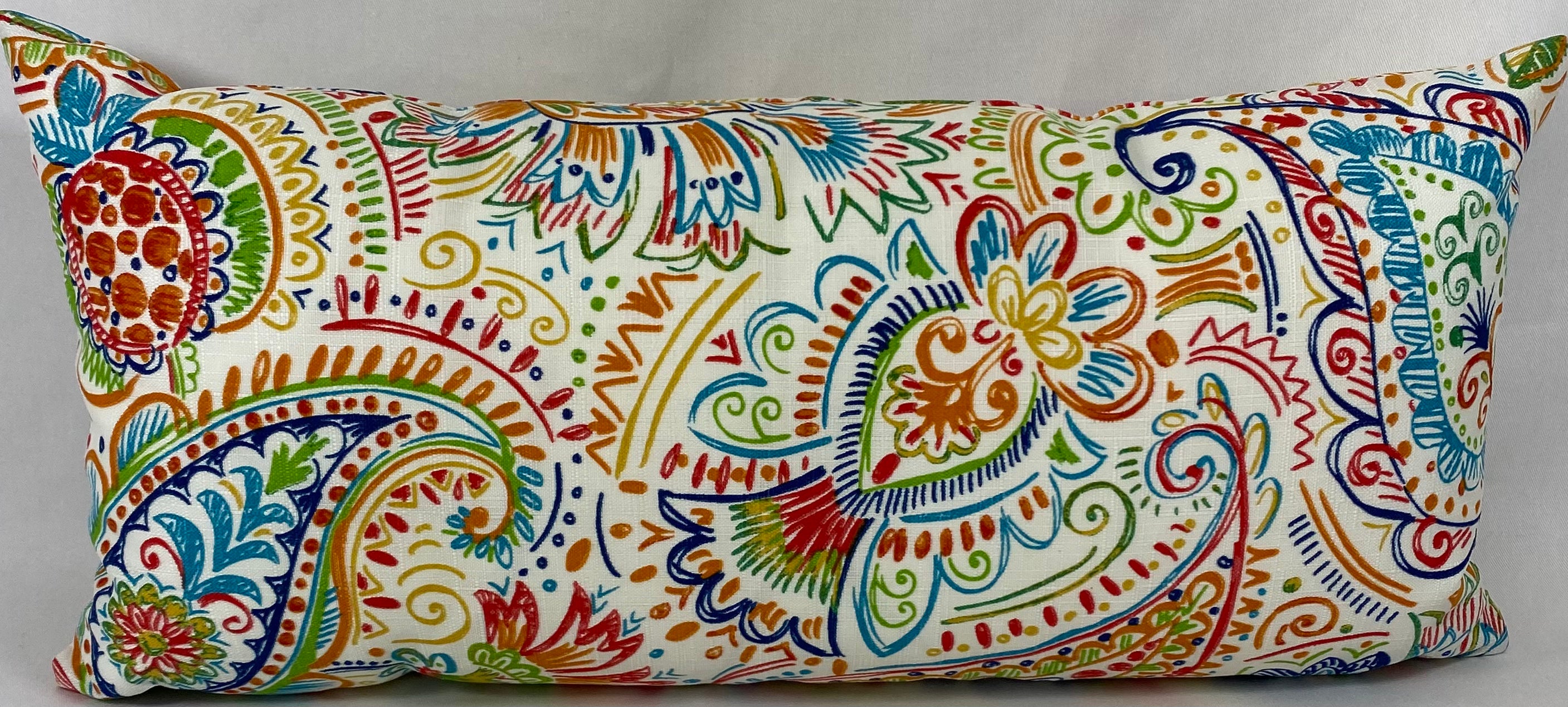 Luxury Outdoor Lumbar Pillow – 22" × 12" – Gilford Festive