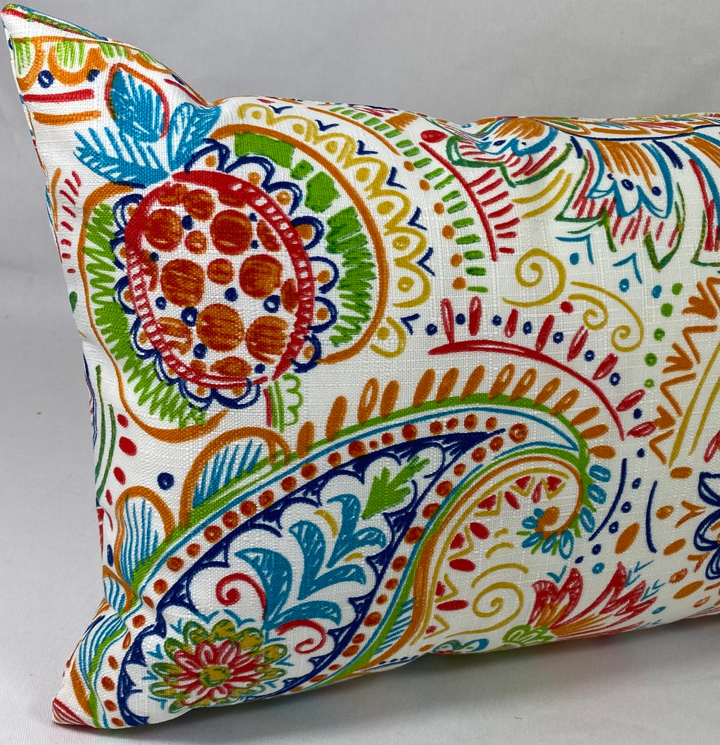 Luxury Outdoor Lumbar Pillow – 22" × 12" – Gilford Festive