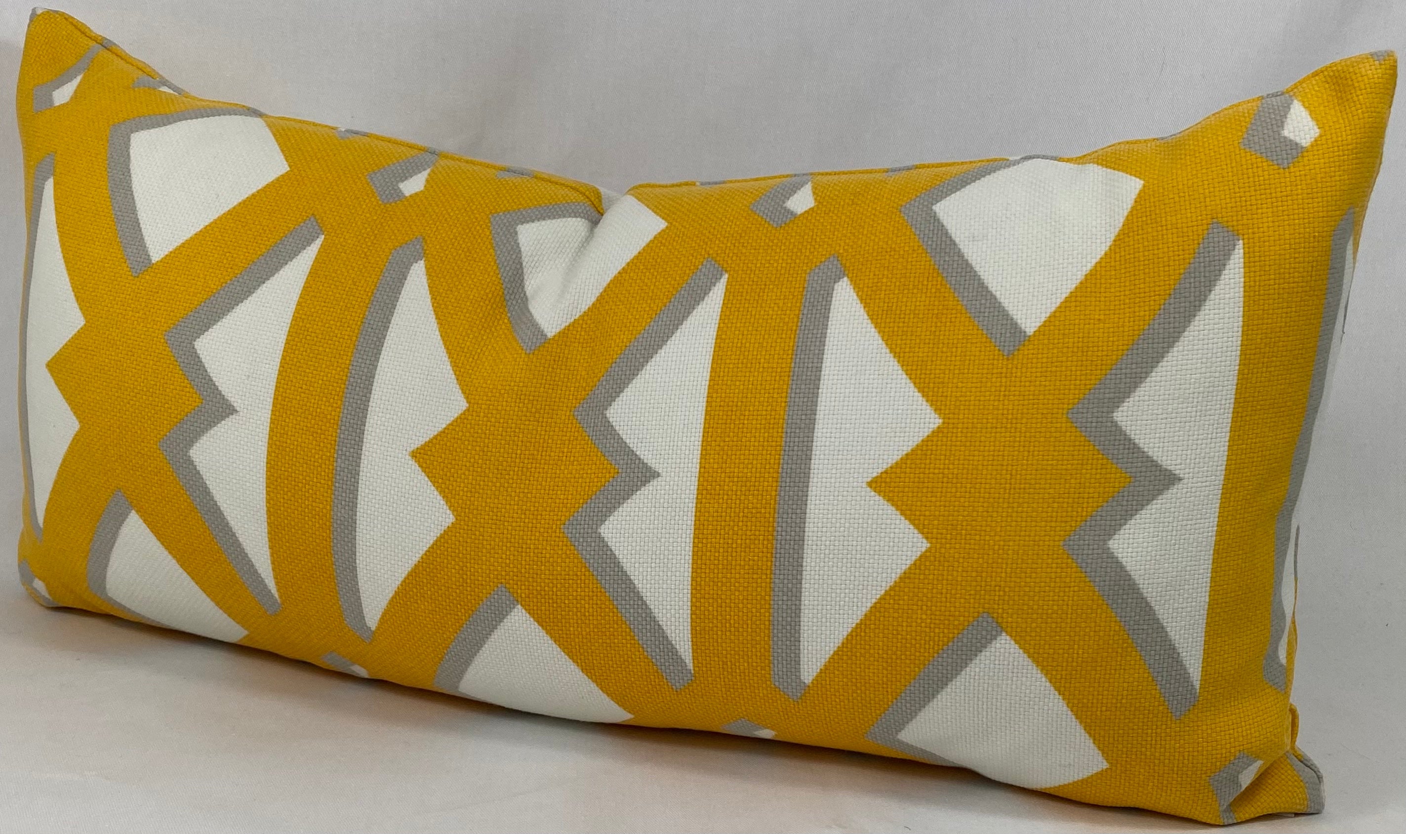 Luxury Outdoor Lumbar Pillow – 22" × 12" – Marigold Gate