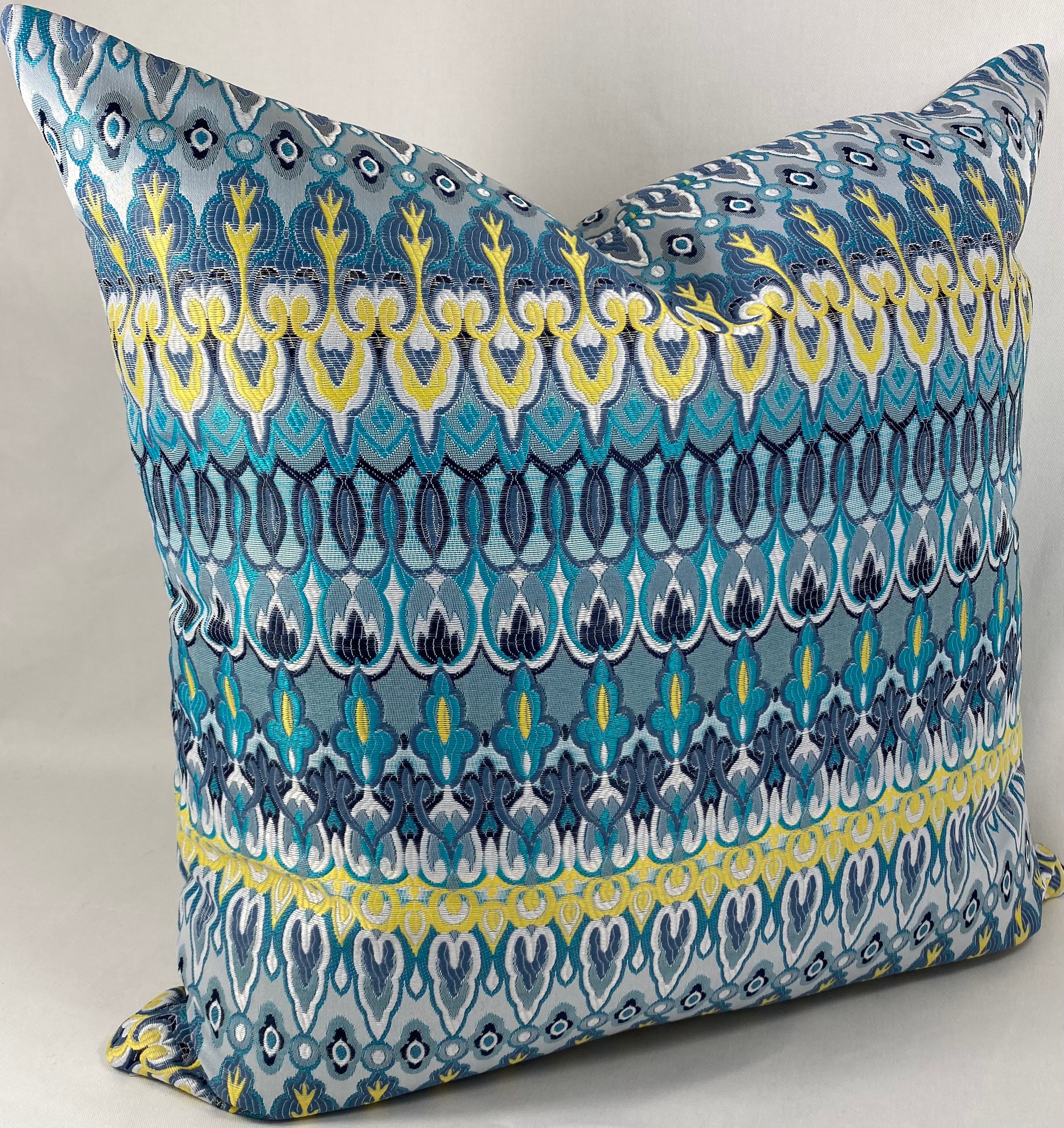 Luxury Outdoor Pillow – 22" × 22" – Kanthum Turquoise