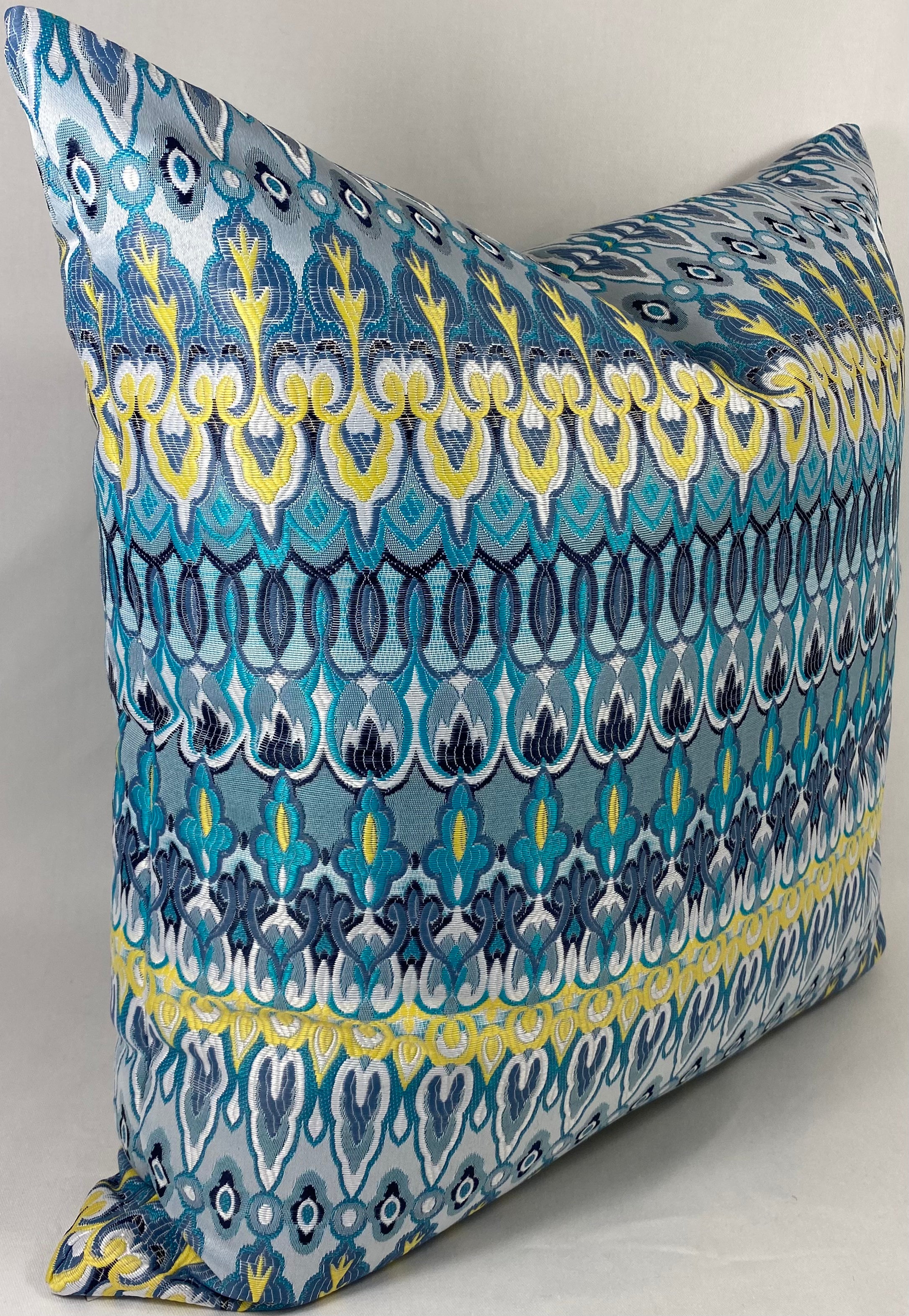 Luxury Outdoor Pillow – 22" × 22" – Kanthum Turquoise