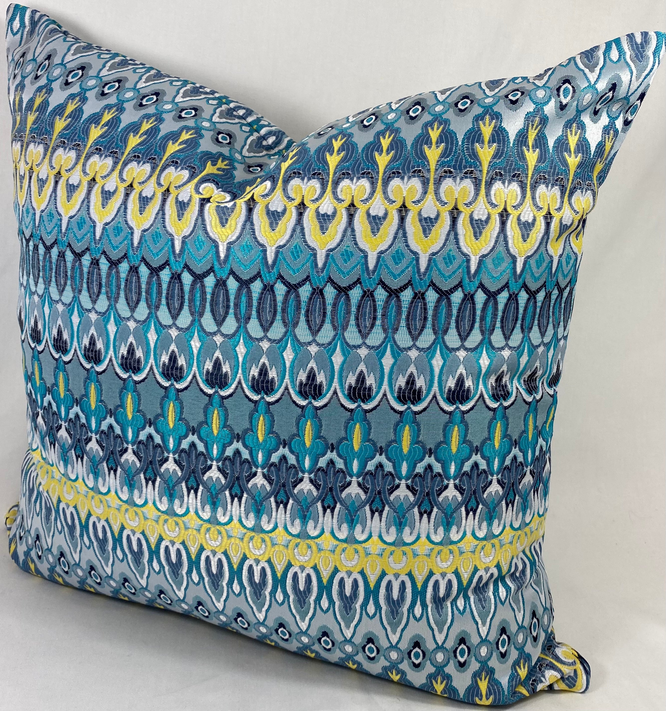Luxury Outdoor Pillow – 22" × 22" – Kanthum Turquoise