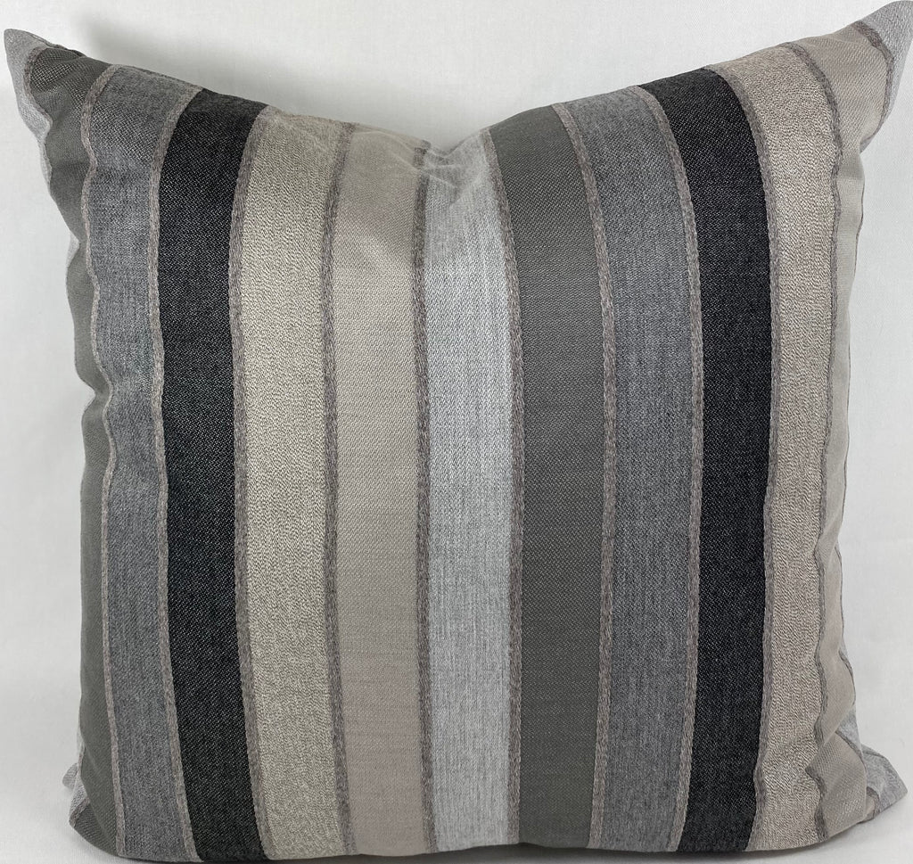 Luxury Outdoor Pillow – 22" × 22" – Lucy Asphalt