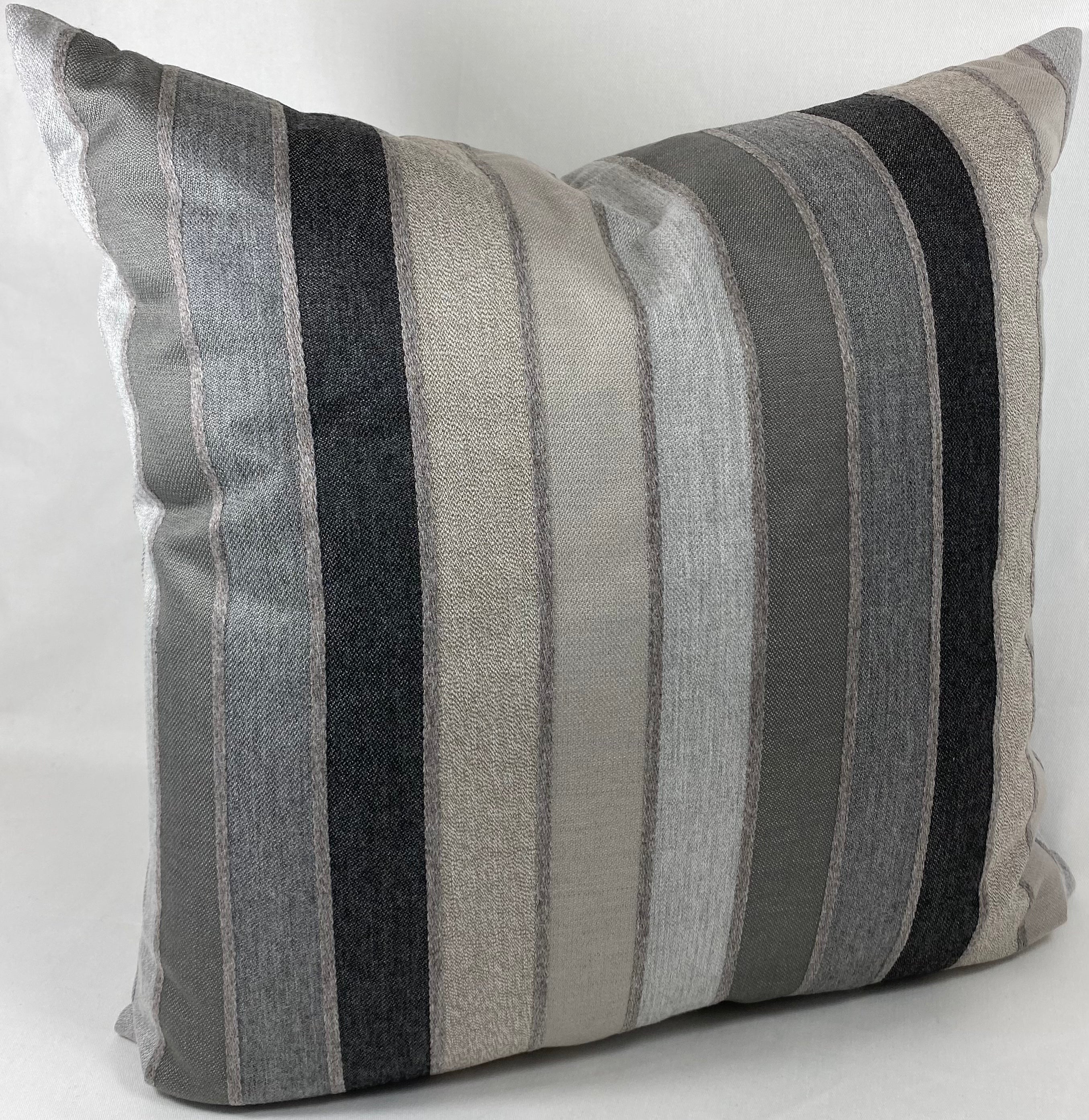 Luxury Outdoor Pillow – 22" × 22" – Lucy Asphalt