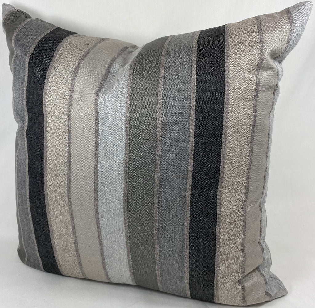 Luxury Outdoor Pillow – 22" × 22" – Lucy Asphalt
