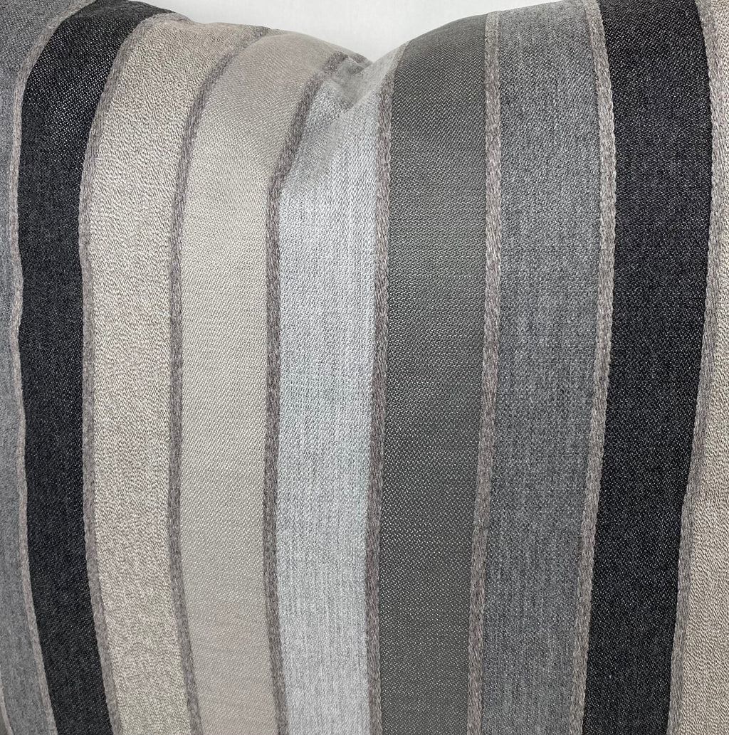 Luxury Outdoor Pillow – 22" × 22" – Lucy Asphalt