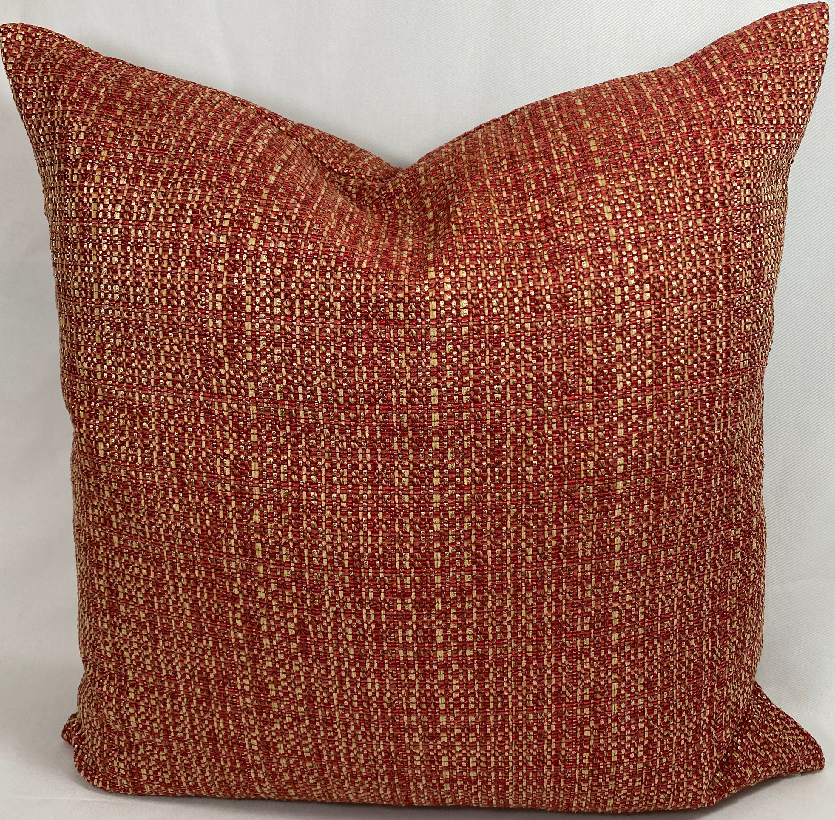 Luxury Pillow – 24" × 24" – Jackie O Cinnabar