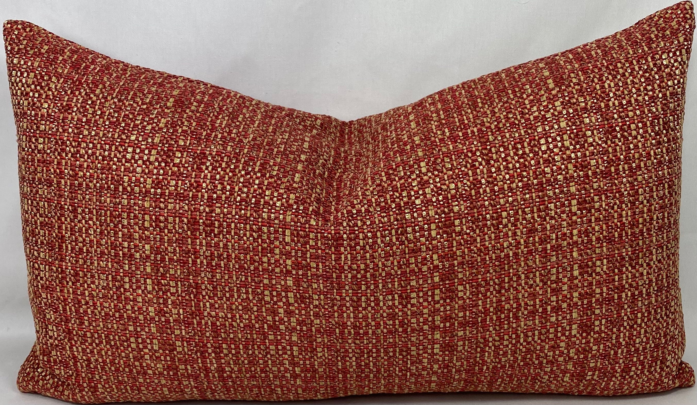 Luxury Lumbar Pillow – 24" × 14" – Jackie O Cinnabar