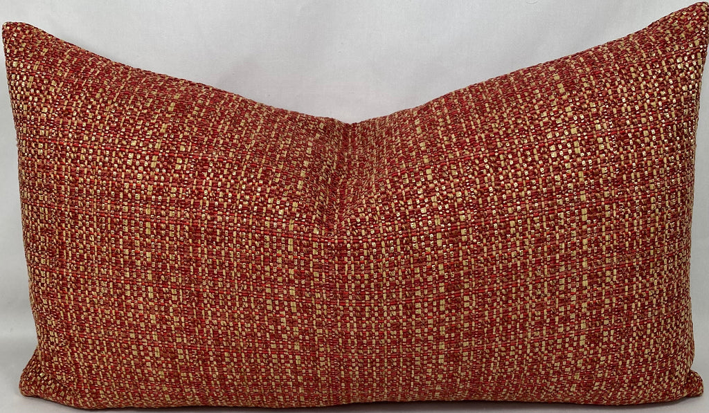 Luxury Lumbar Pillow – 24" × 14" – Jackie O Cinnabar