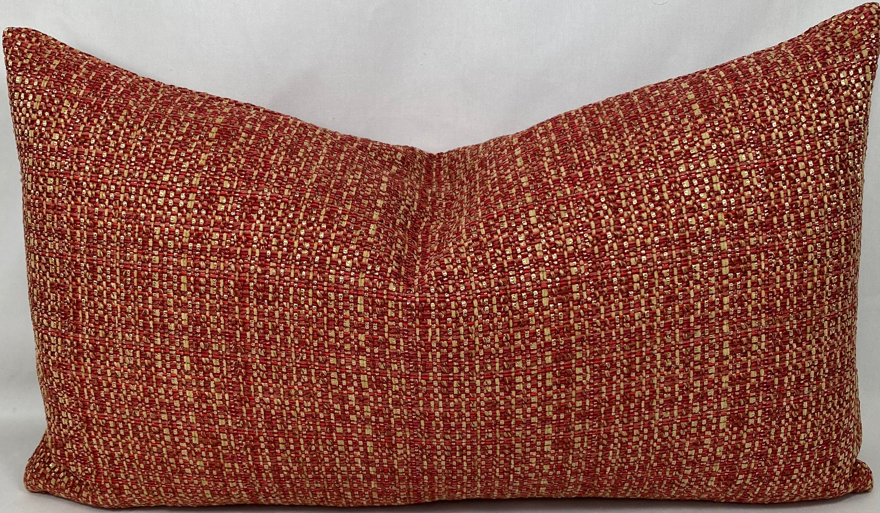 Luxury Lumbar Pillow – 24" × 14" – Jackie O Cinnabar