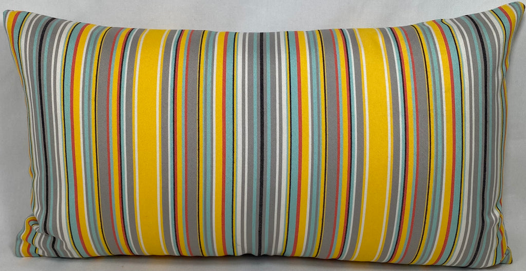 Luxury Outdoor Lumbar Pillow – 22" × 12" – Summer Party